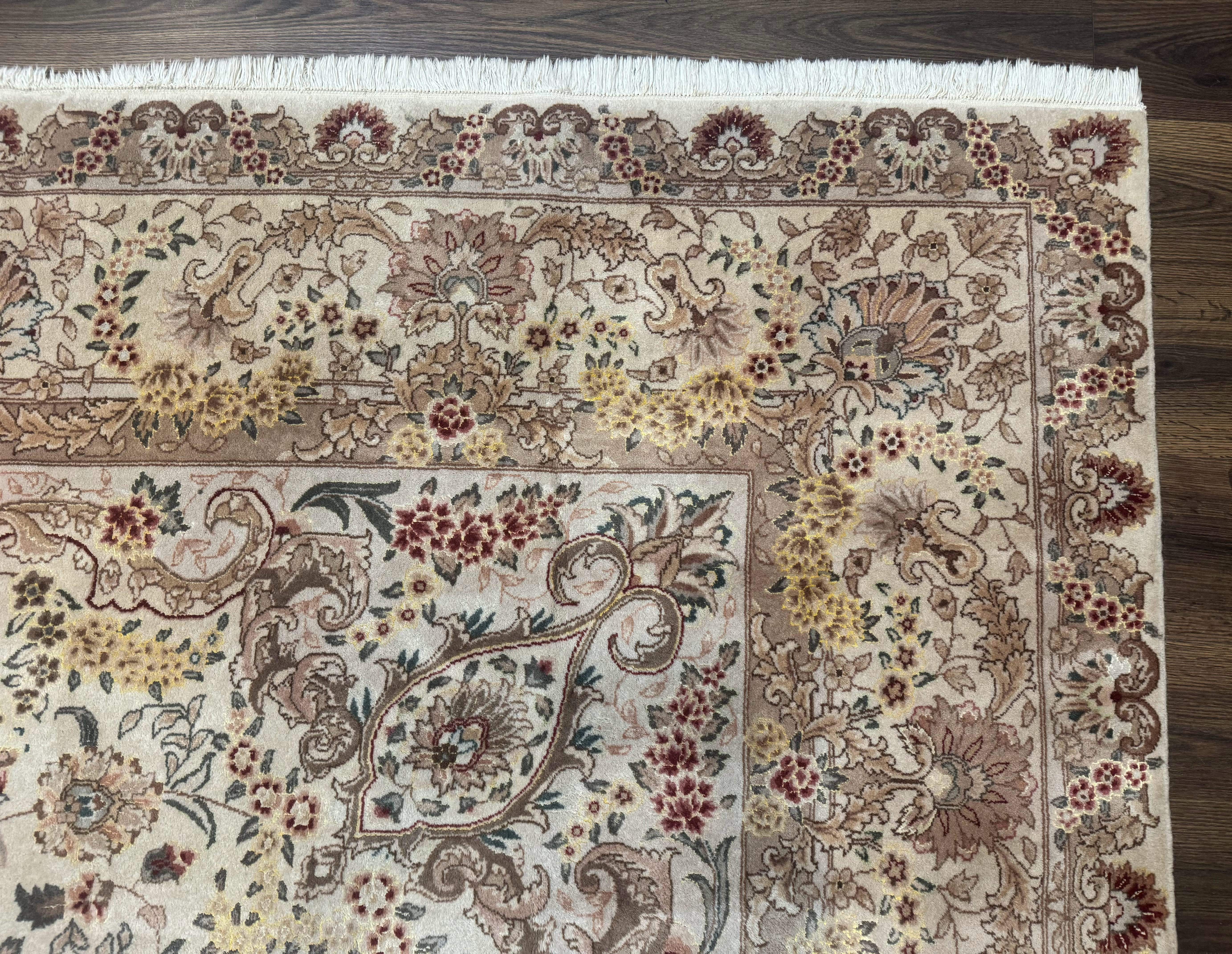 Sino Persian Rug 8x12, Wool & Silk, Traditional Elegant Carpet, Fine 200 KPSI - Jewel Rugs