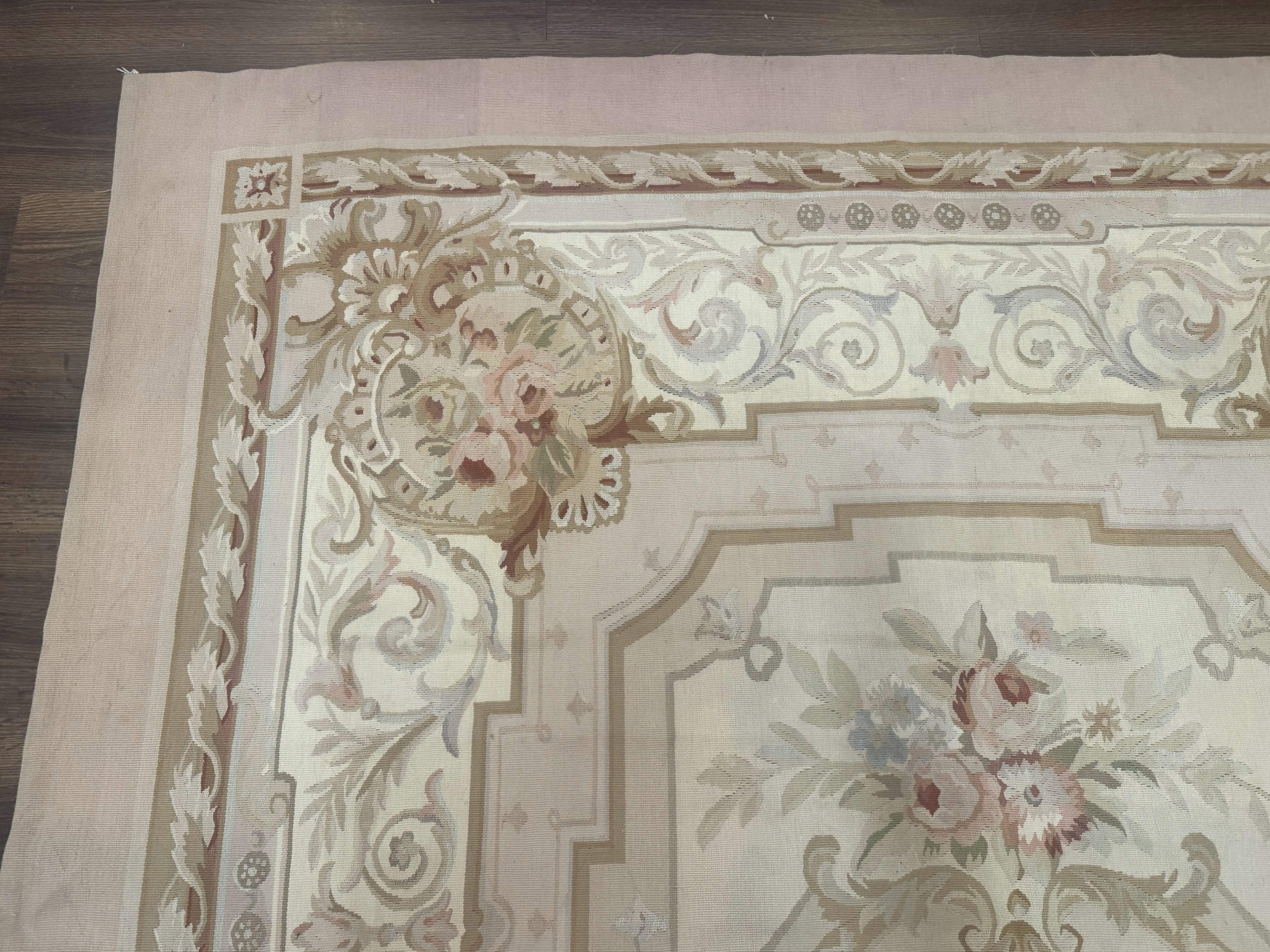 Aubusson Rug 6x9, Elegant, Flatweave, French European Design - Jewel Rugs