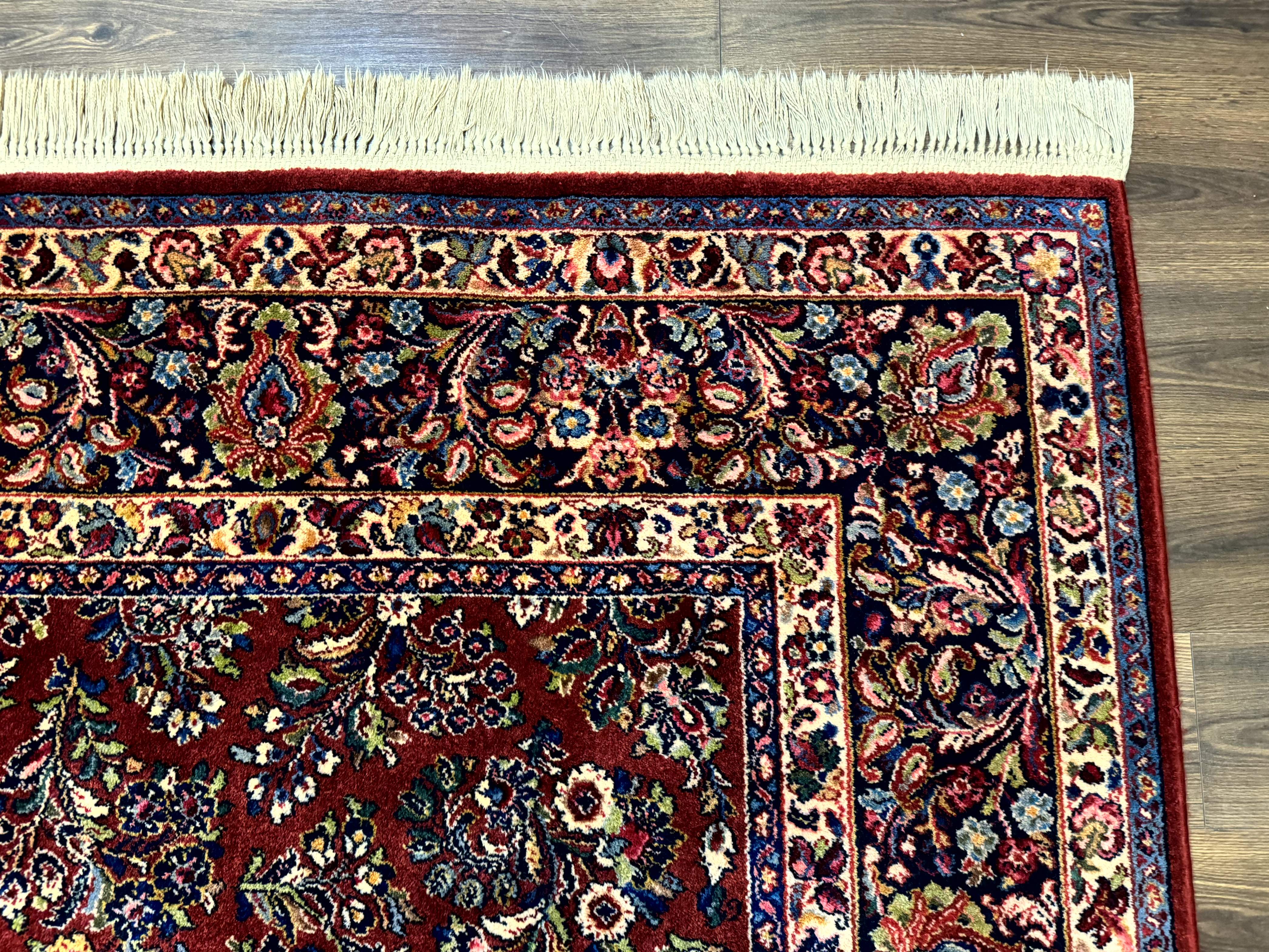 8.8 x 10.6 Karastan Red Sarouk Rug #785, Wool Pile Original 700 Series - Jewel Rugs