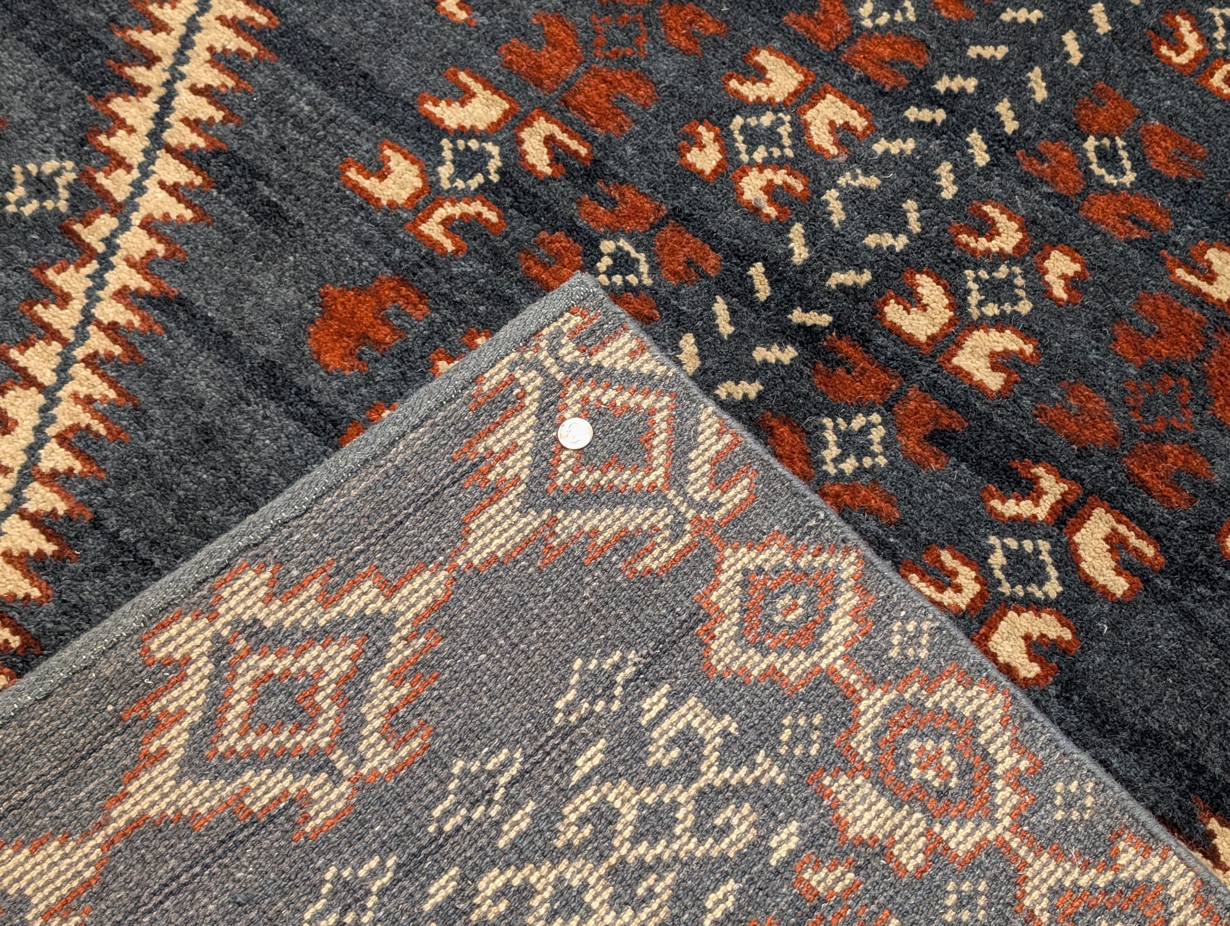 Indo Tibetan Rug 6x9, Hand-Knotted Wool Navajo Design Carpet - Jewel Rugs