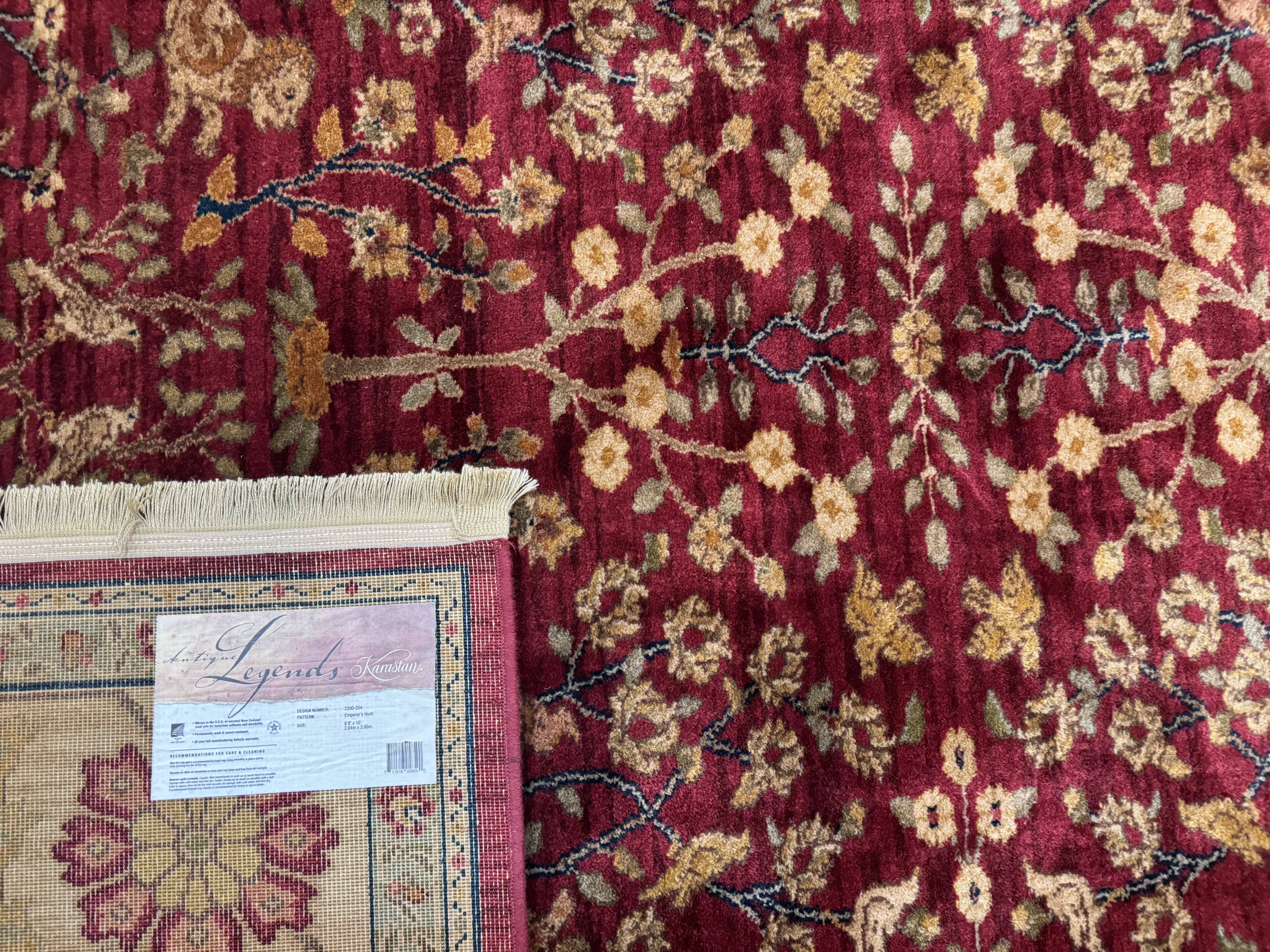 Karastan Rug 8.8 x 10, Antique Legends Emperor's Hunt 2200-204, Wool Vintage Discontinued Karastan - Jewel Rugs