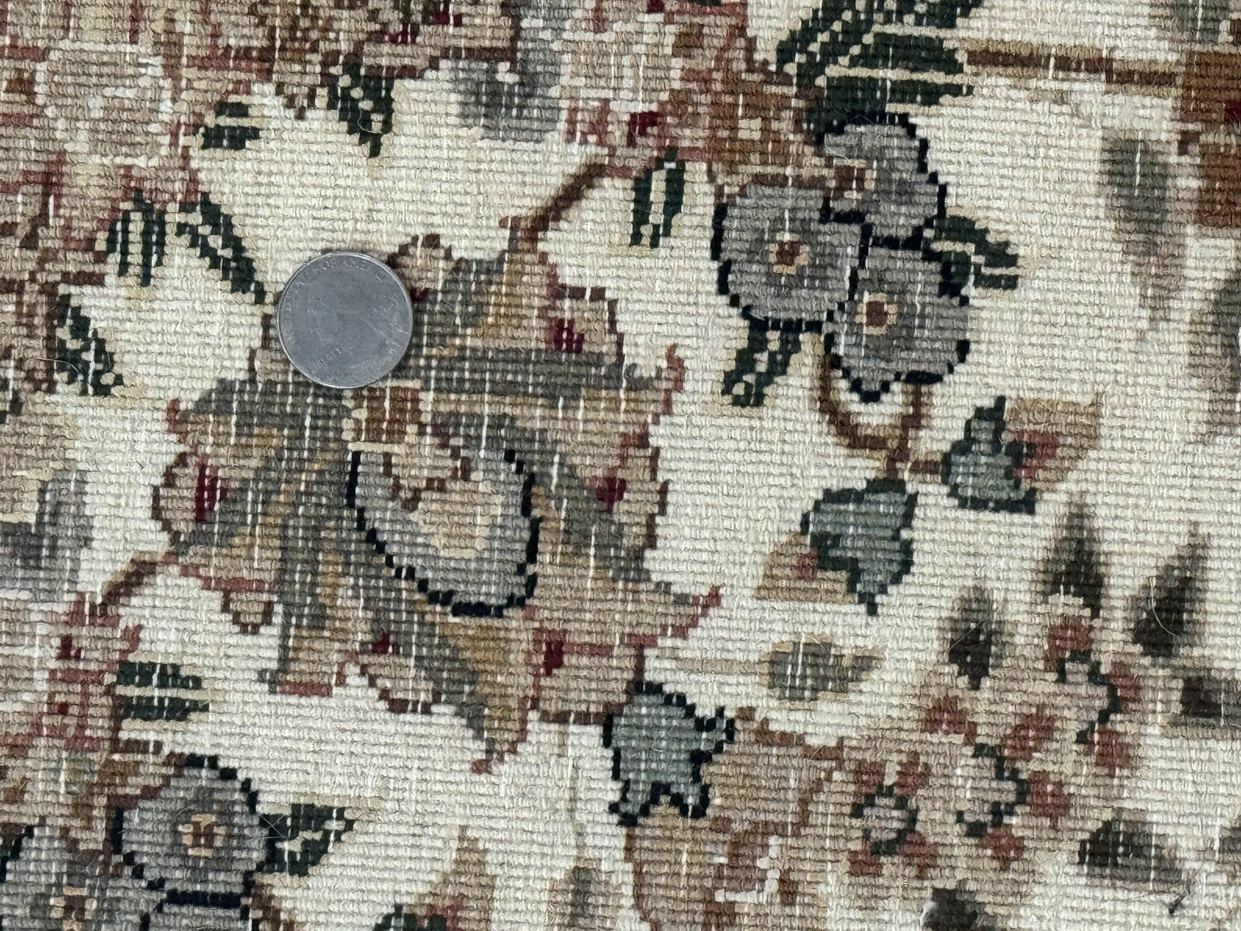 Sino Persian Rug 9x12, Floral Medallion, Black and Ivory, Elegant - Jewel Rugs