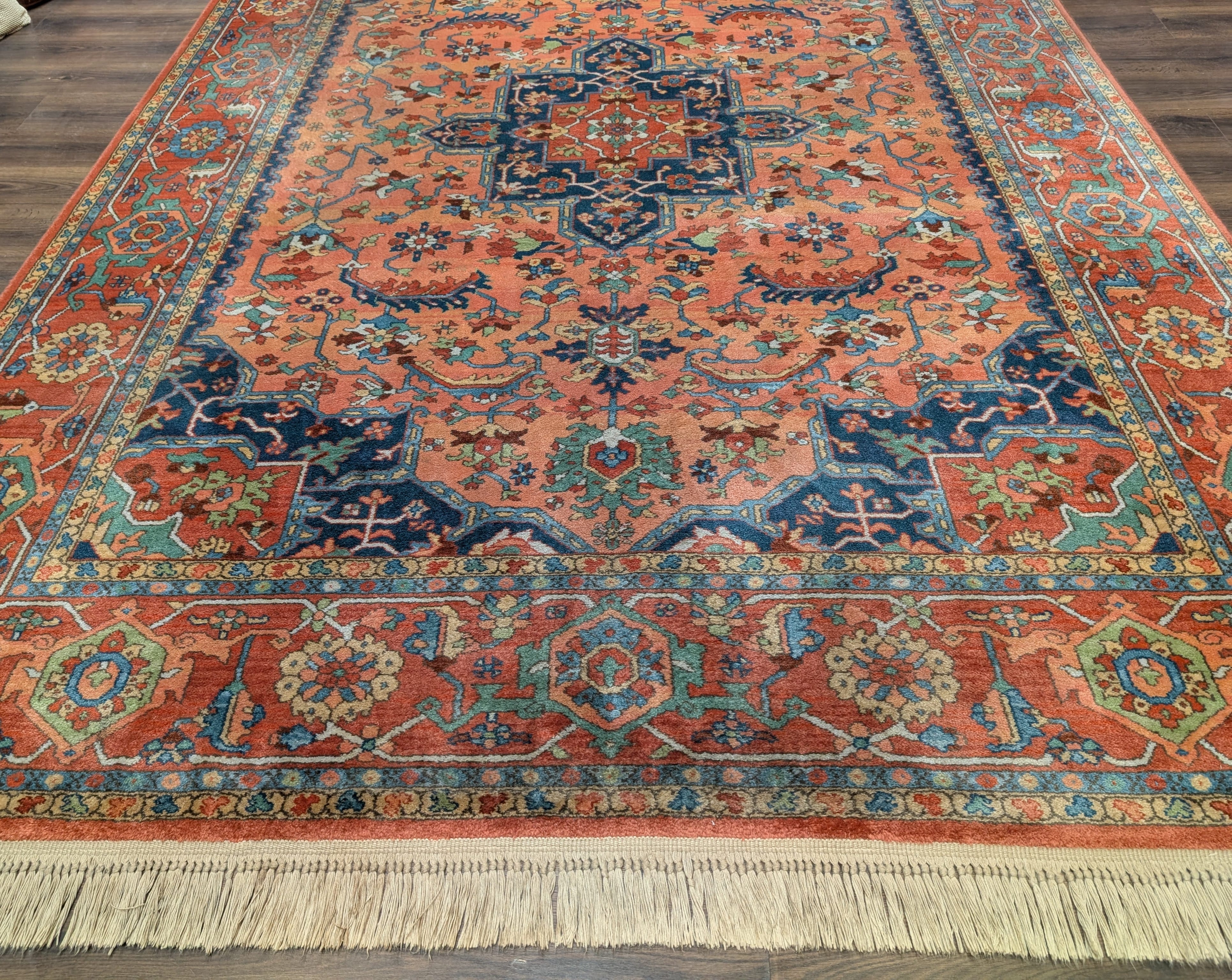 Karastan Rug 8.8 x 12 Medallion Serapi #736, Wool, Vintage, Rare - Jewel Rugs