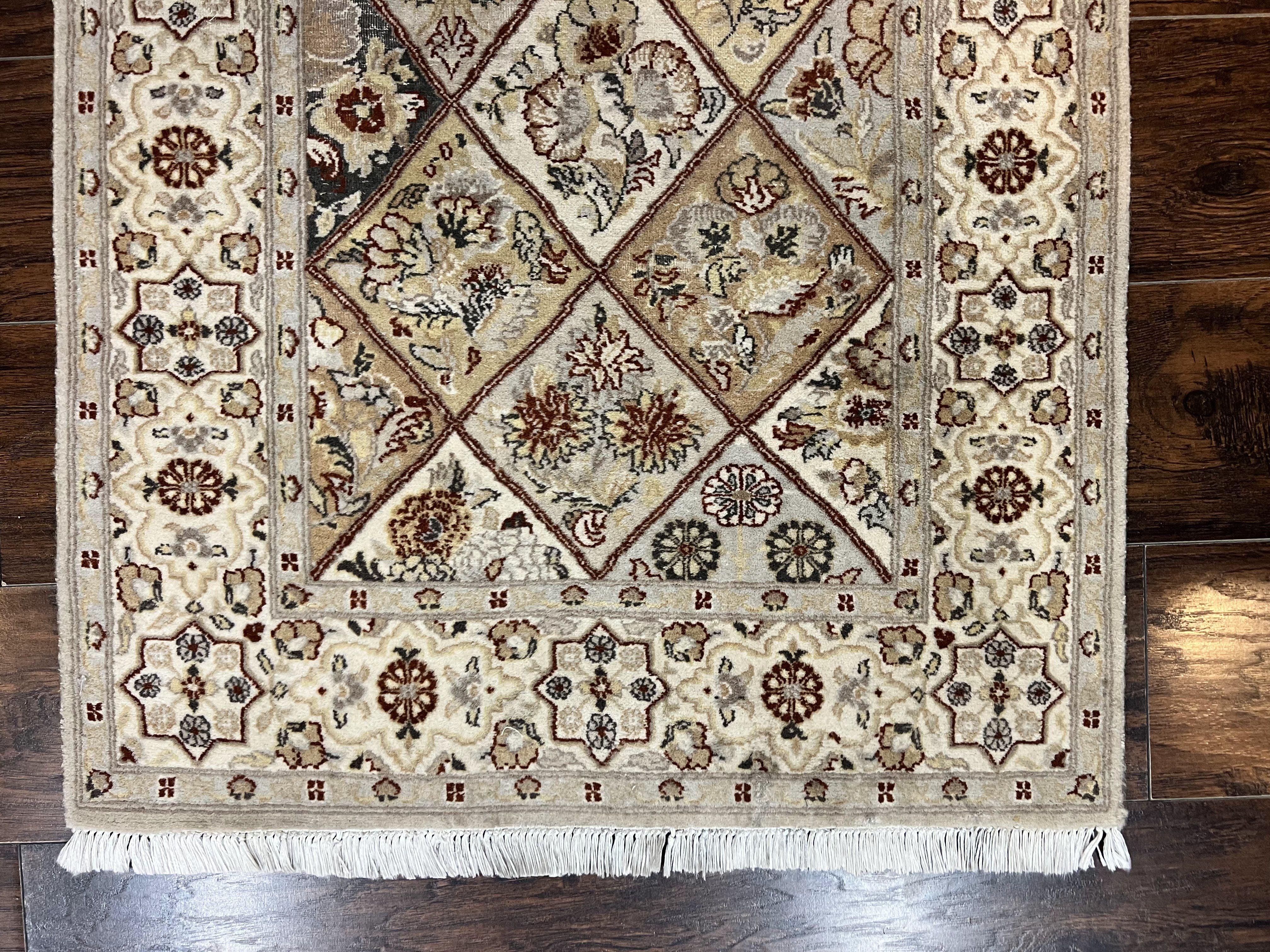 Pak Persiann Runner Rug 2.7 x 12, Handmade Wool Vintage Hallway Rug, Panel Design - Jewel Rugs