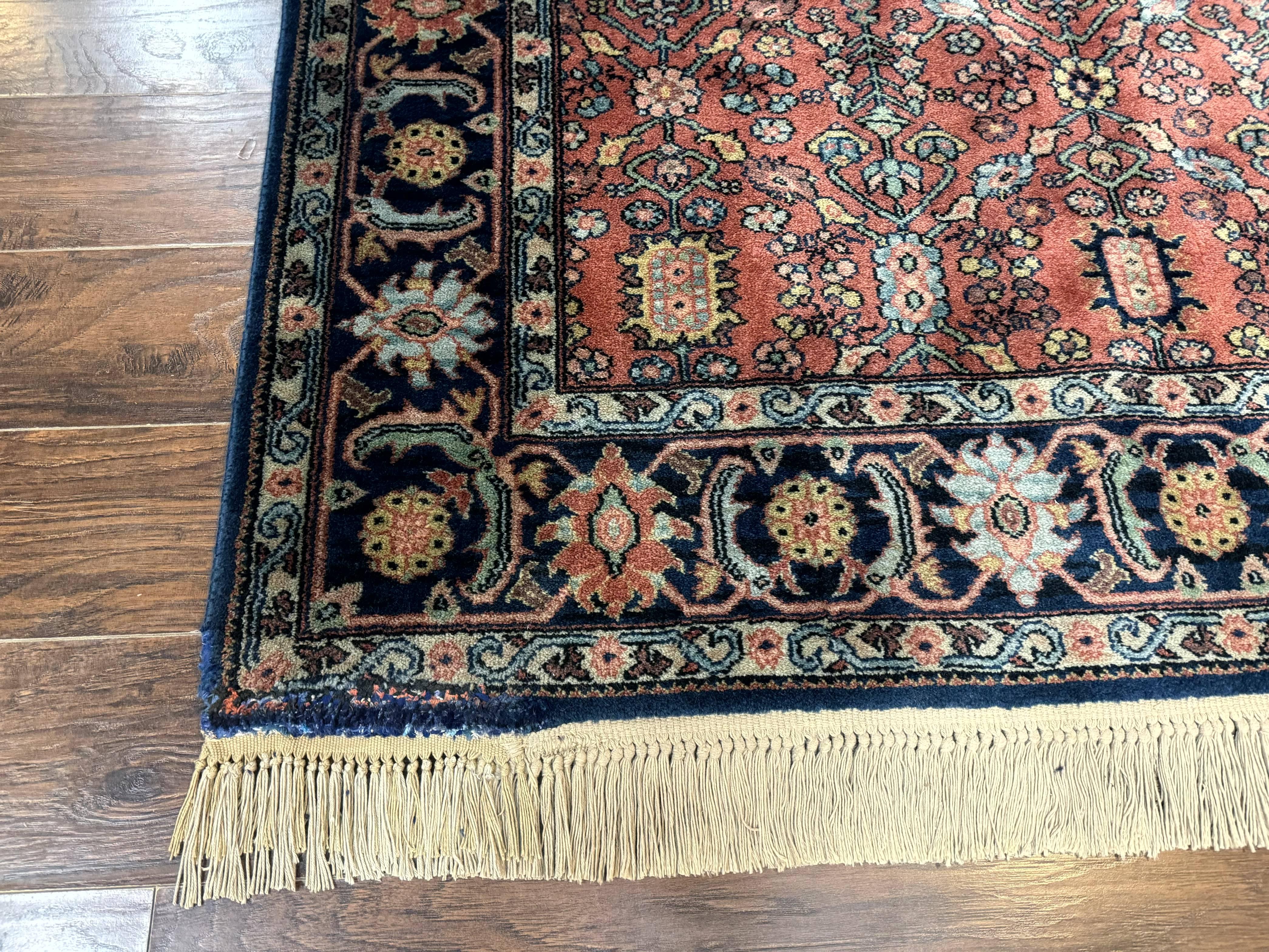 5.9 x 9 Karastan Serapi Rug #729, Wool Karastan Carpet, Original 700 Series, Red and Dark Blue, Discontinued, 6x9 Vintage Karastan, Rare - Jewel Rugs
