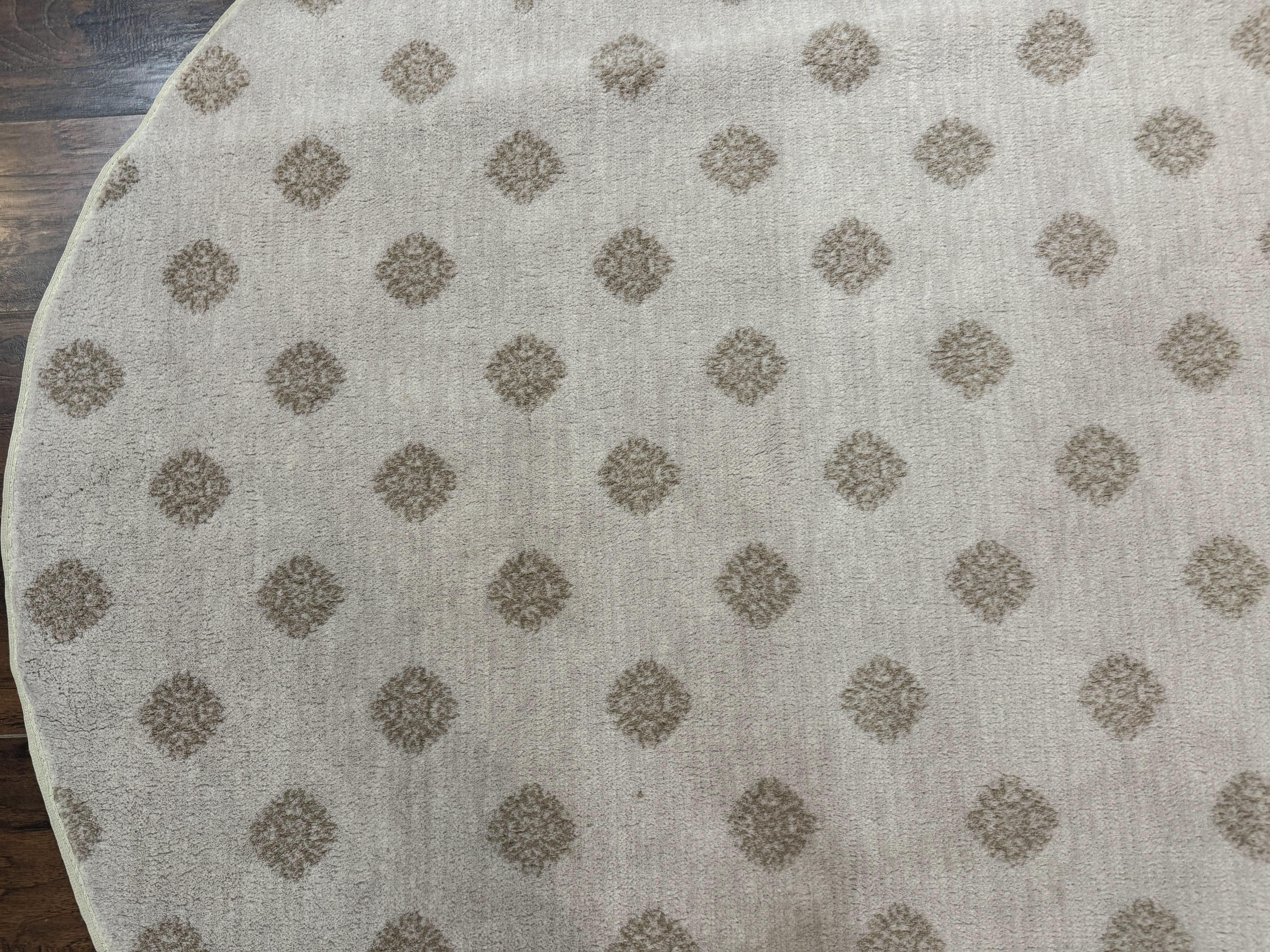 Round Power Loomed Rug 5x5, Contemporary Modern Round Carpet, 5ft Round - Jewel Rugs