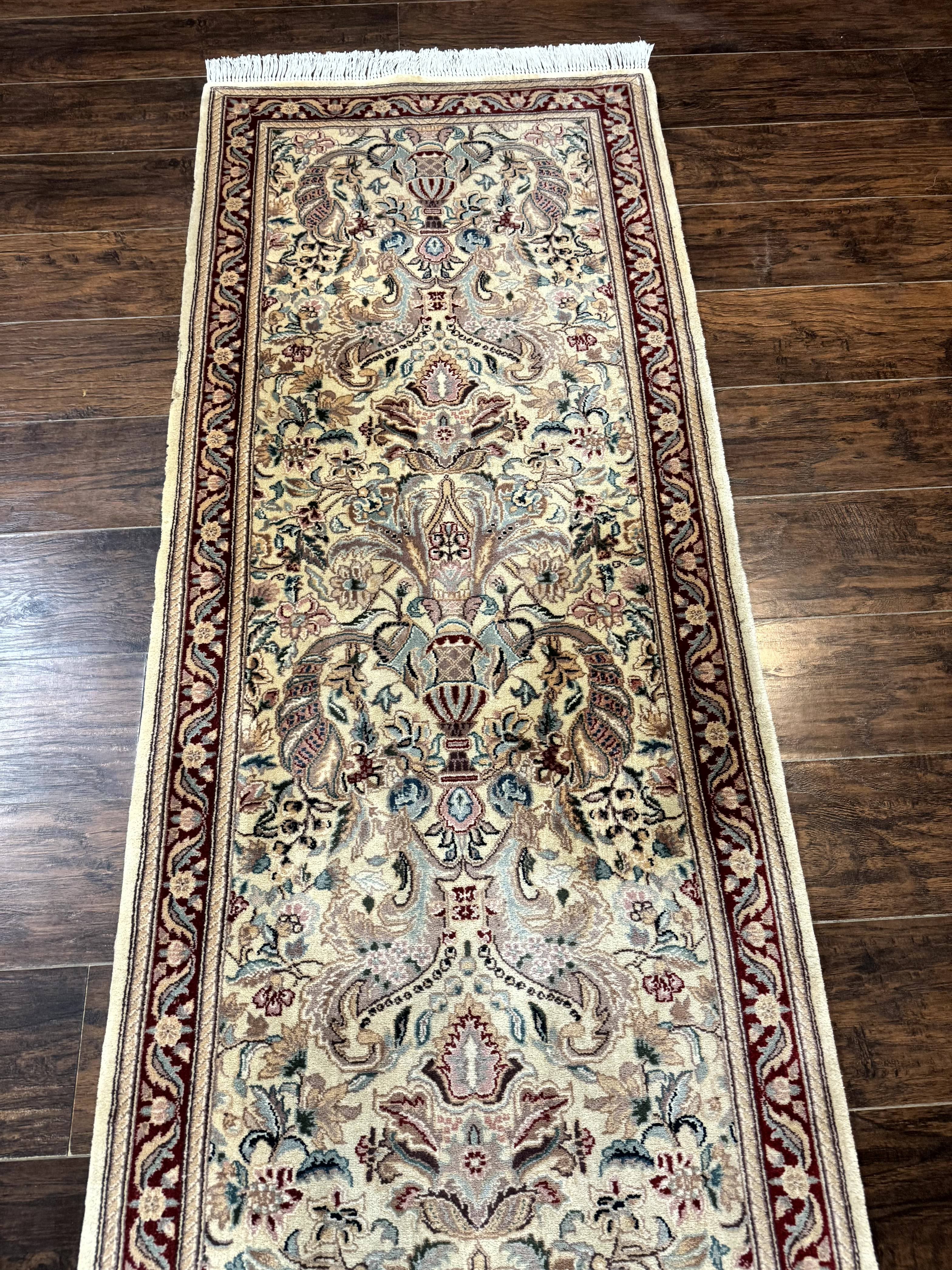 Pakistani Runner Rug 2.8 x 14, Pak Persian Hallway Rug, Cream Color - Jewel Rugs