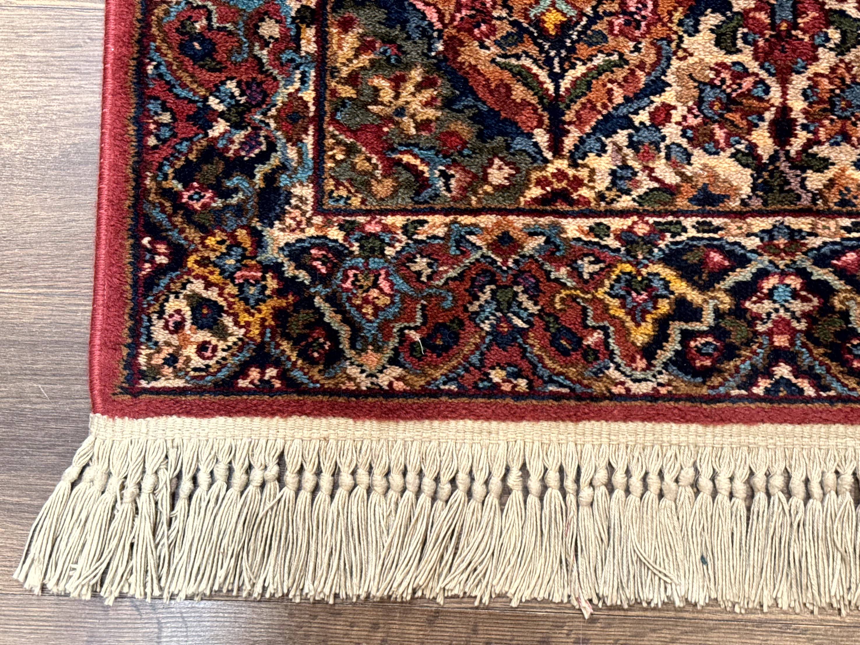 Karastan Rug 3x5 Multicolor Panel Kirman #717, Original 700 Series, Wool Pile, Discontinued - Jewel Rugs