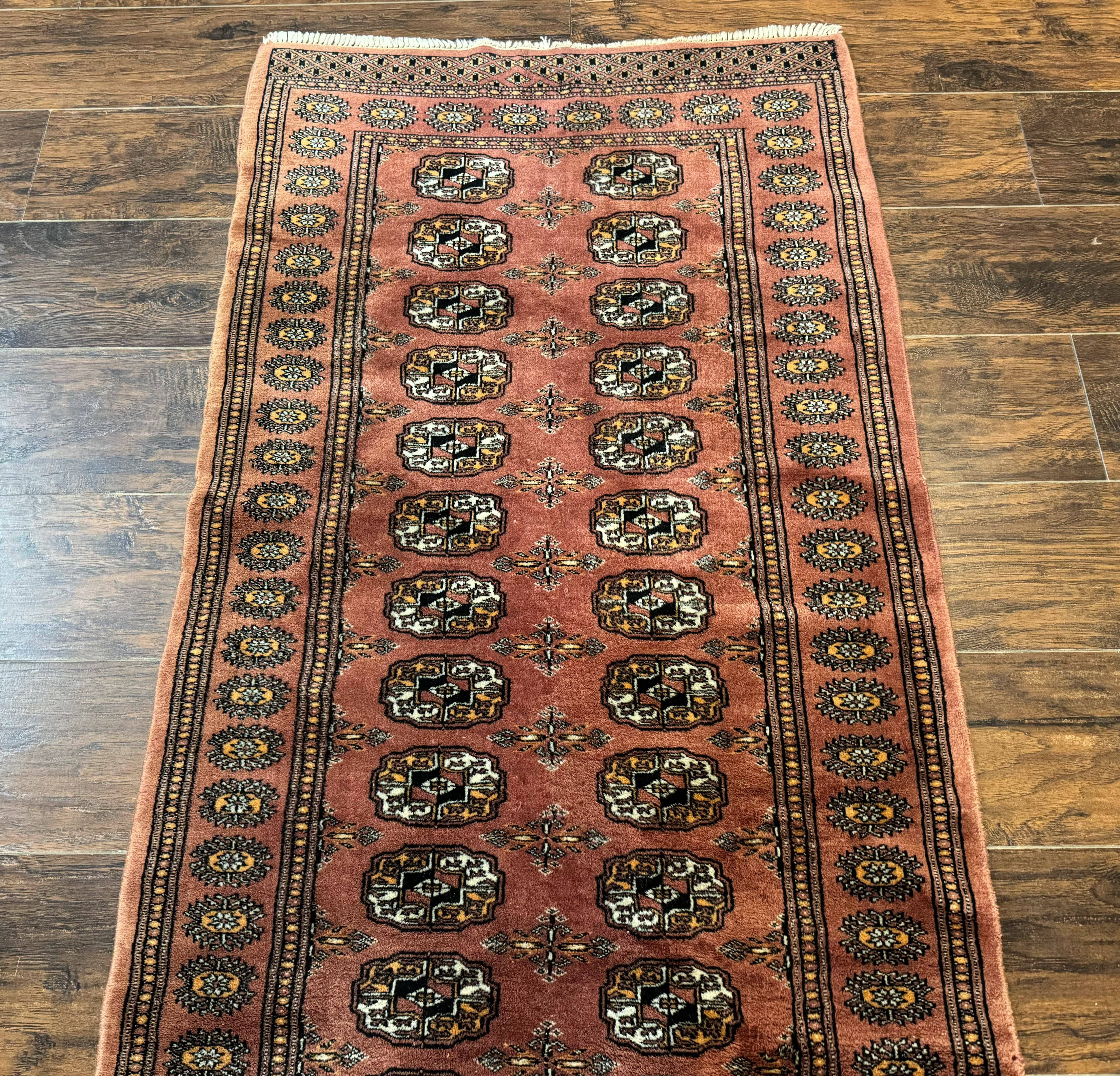 Pakistani Turkoman Bokhara Runner Rug 2.8 x 12, Oriental Runner for Hallway - Jewel Rugs