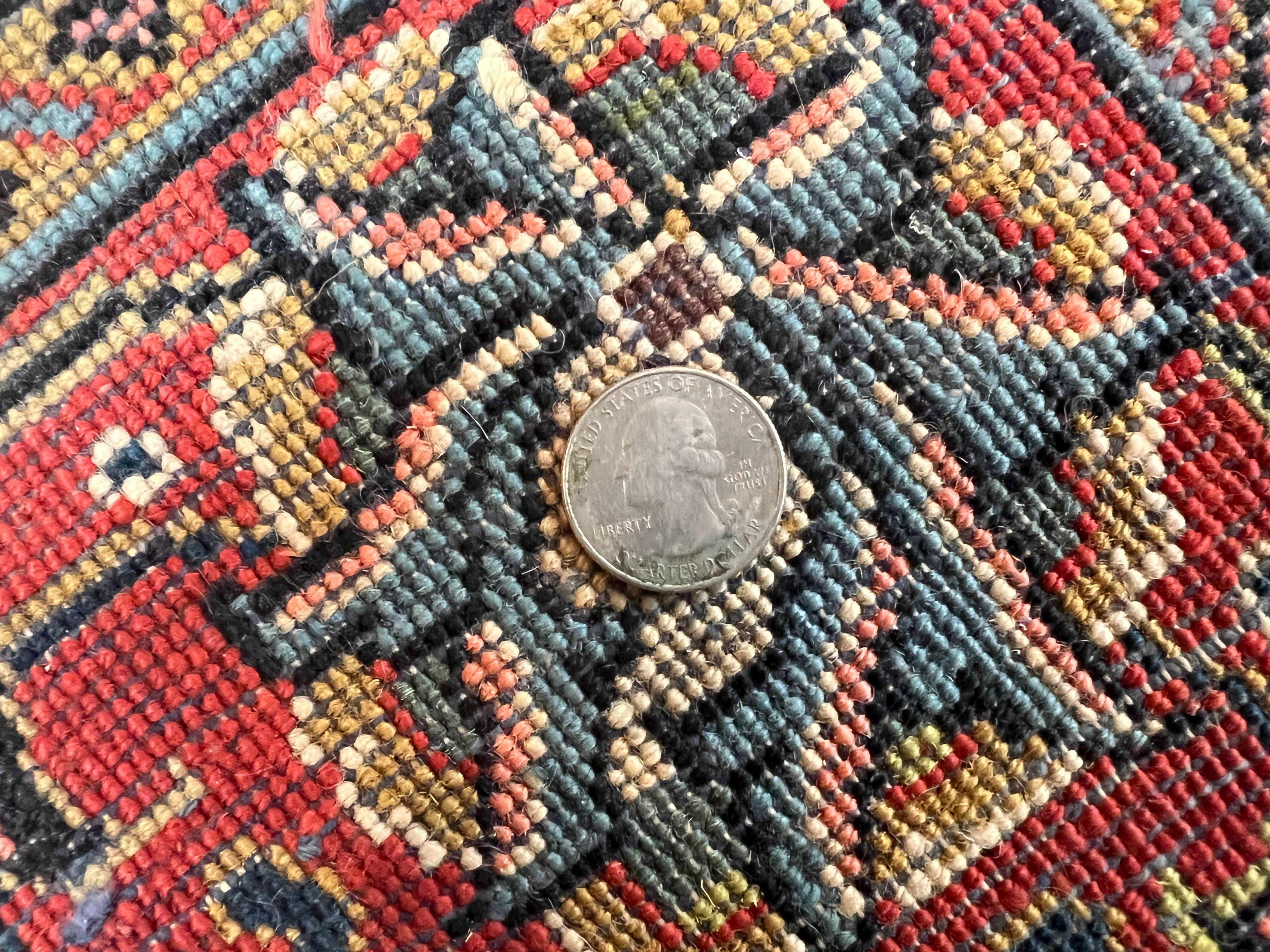 Persian Sarouk Rug 8x12, Wool Hand Knotted Antique Carpet, Floral Medallion, Cream Red, Traditional Oriental Rug - Jewel Rugs