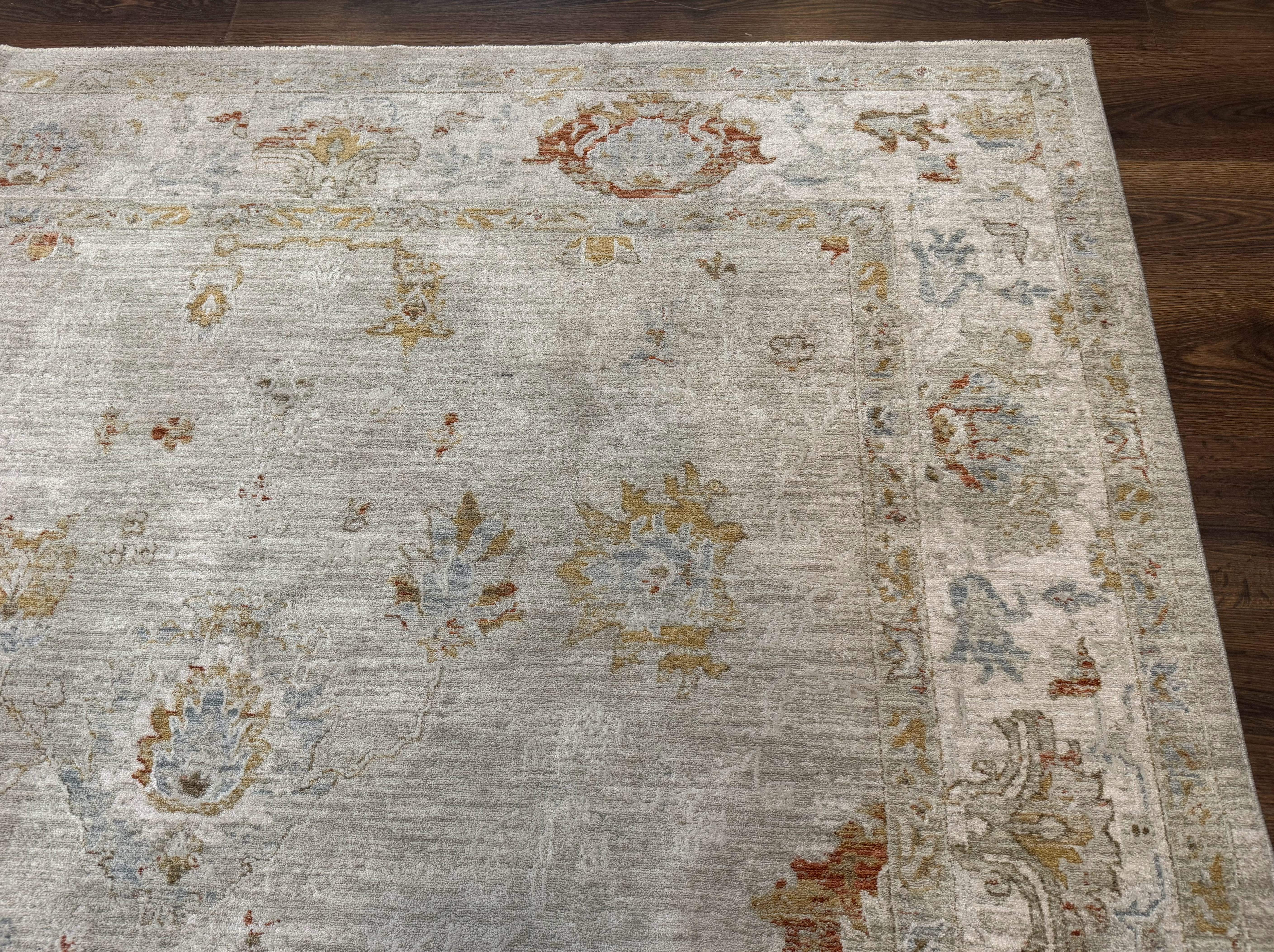 Modern Turkish Oushak Rug 7x9, Netural Colors - Jewel Rugs