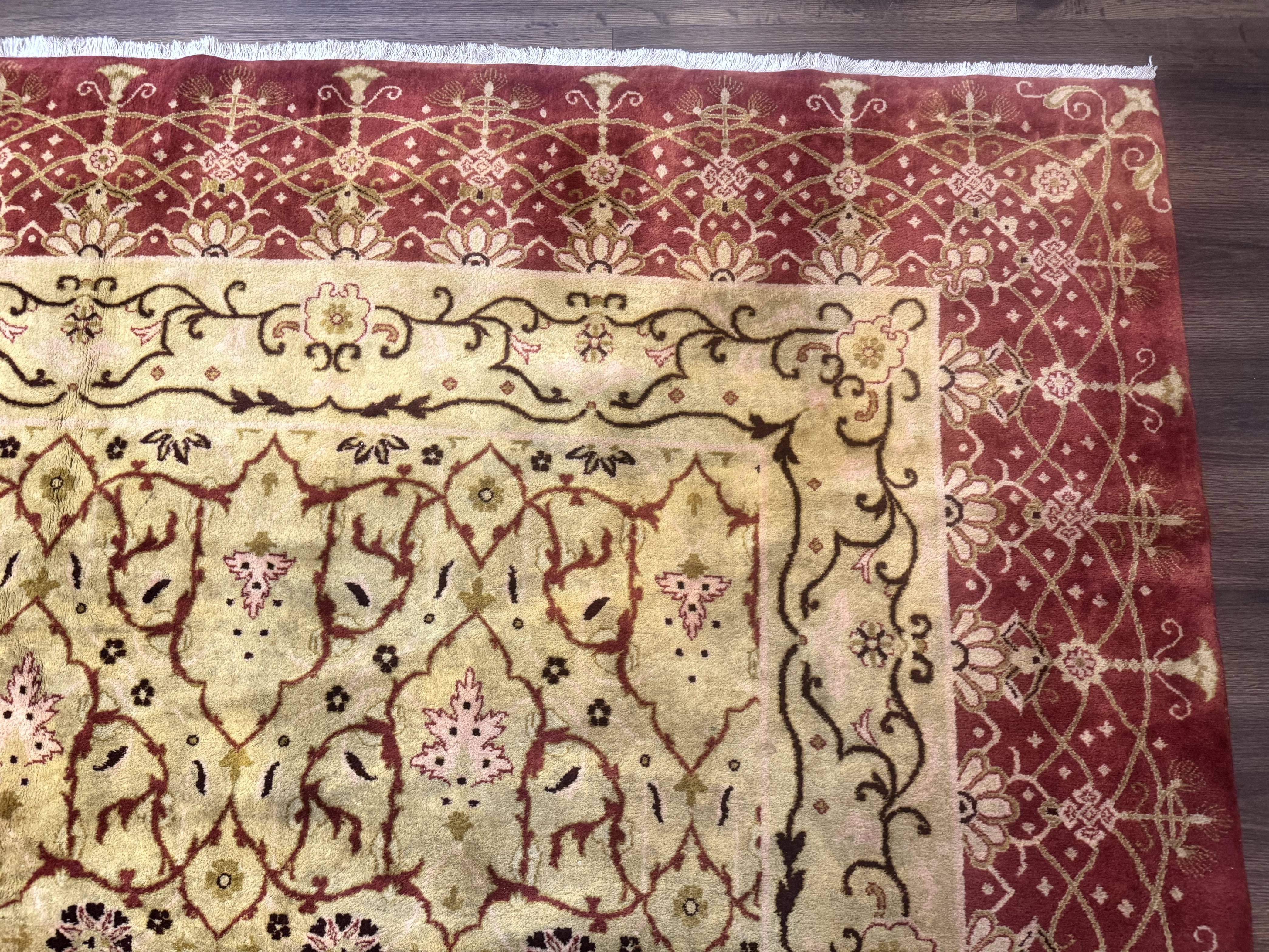 Pak Persian Rug 8x10, Allover Pattern, Gold-Tan, Fine 200 KPSI - Jewel Rugs