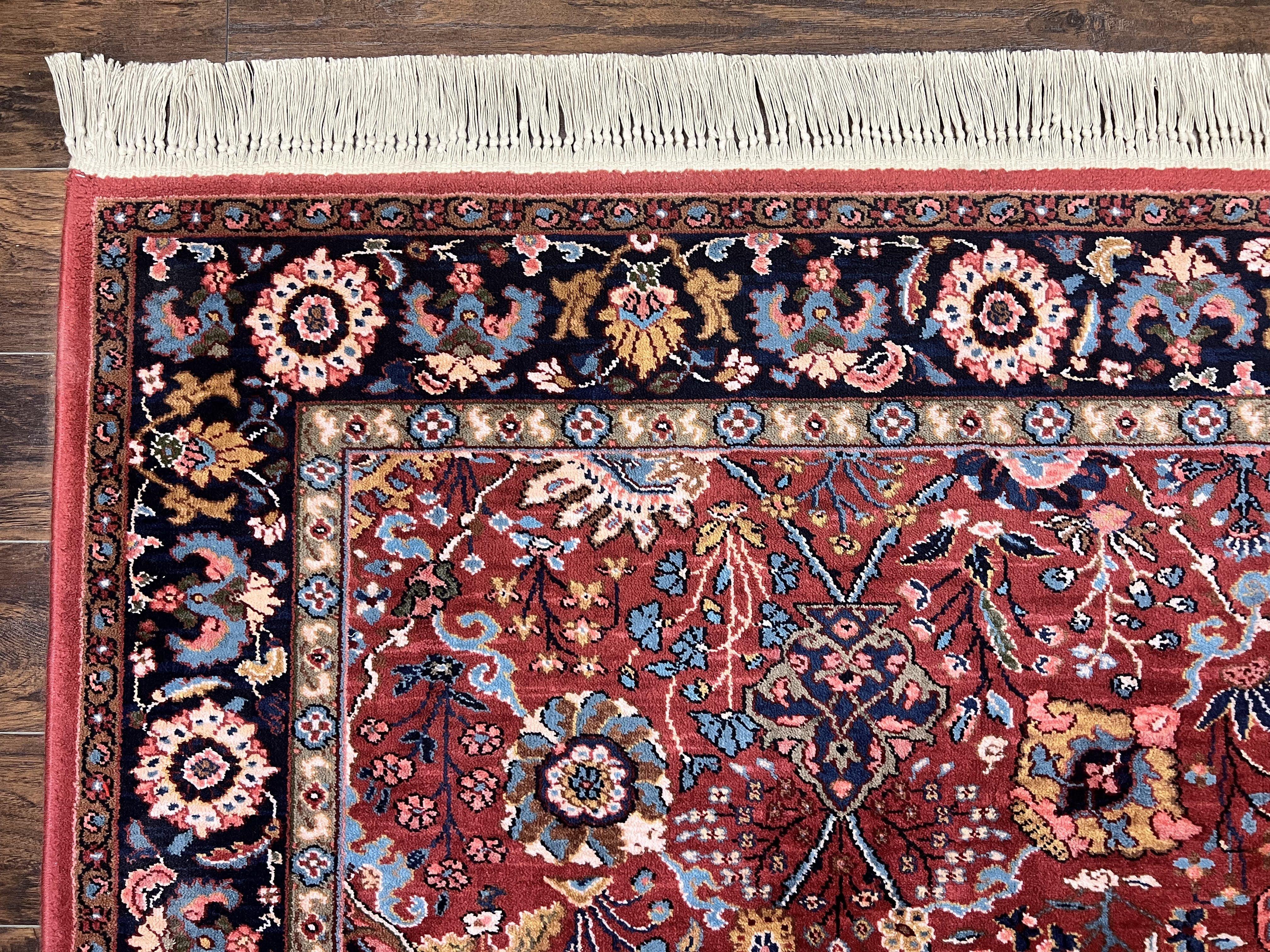 Karastan Rug 8.8 x 10.6 Ispahan #766, Vintage Wool Karastan Carpet, Rare, Discontinued Original 700 Series, Red Karastan Area Rug - Jewel Rugs