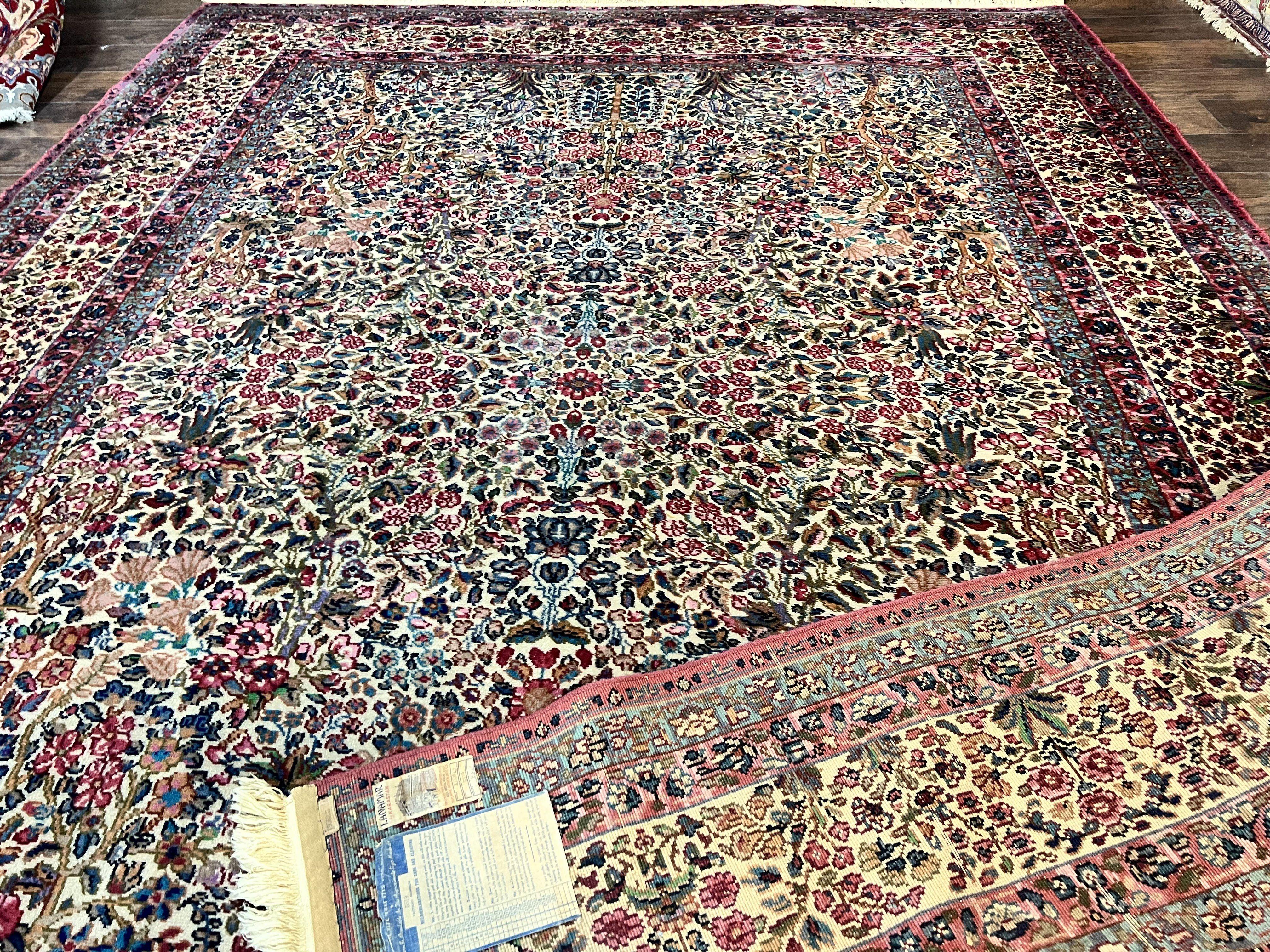 Karastan Rug 9x12, Lanamar Kirman #5519, Wool Karastan Carpet, Antique Floral Karastan Rug, Tree of Life Design Rug, Traditional Rug - Jewel Rugs