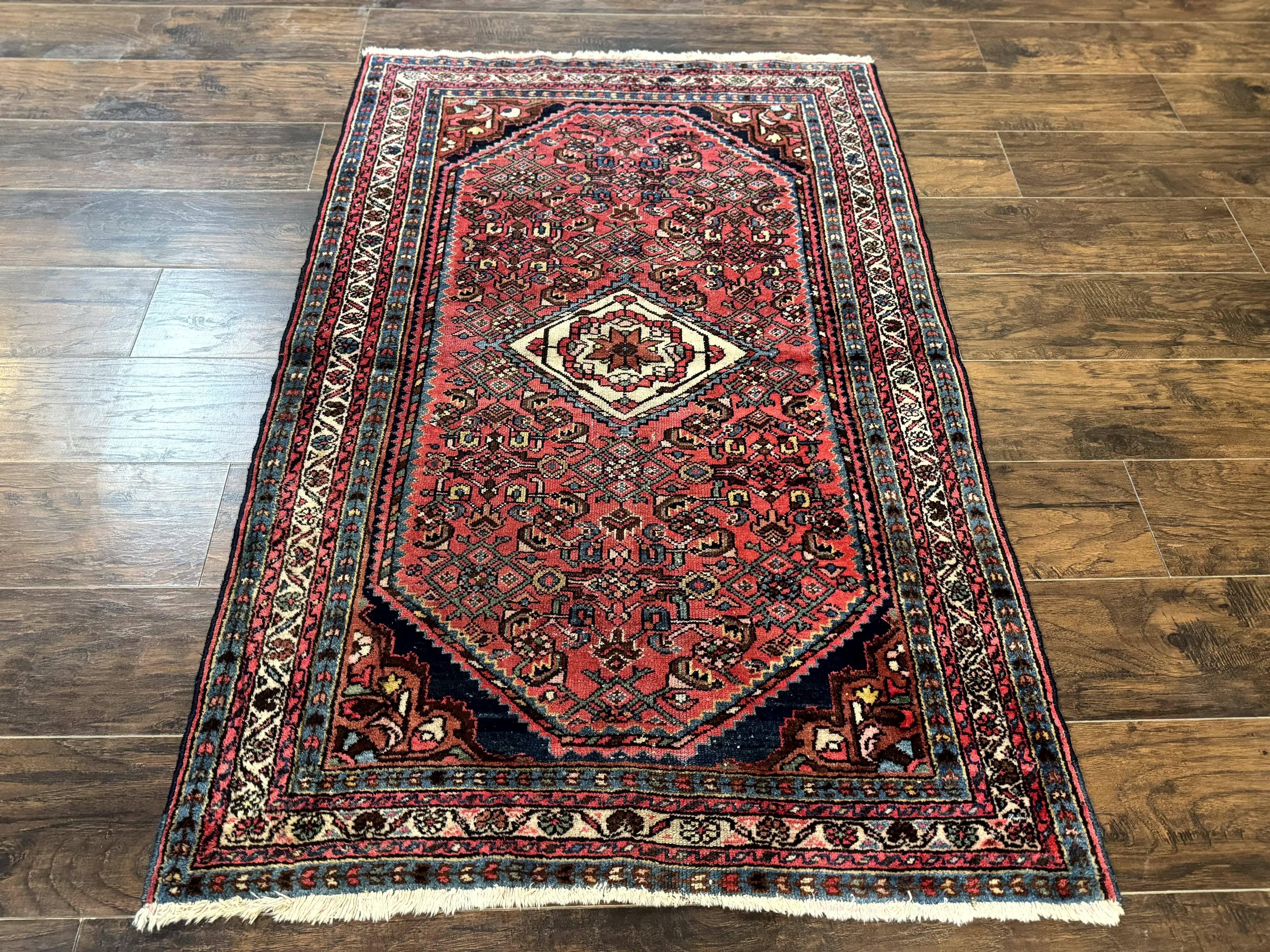 Antique Persian Tribal Rug 3.6 x 5, Hamadan Angelas Rug - Jewel Rugs