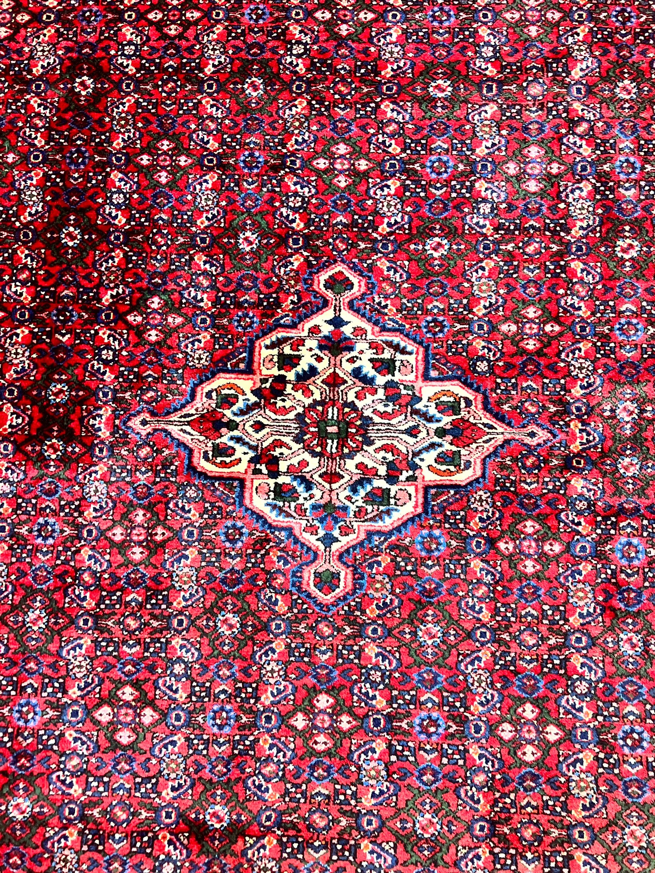 Large Persian Tribal Rug 11x17, Palace Sized Wool Handmade Vintage Carpet, Oversized Hand Knotted Rug, Red, Hamadan Dargazin Rug - Jewel Rugs