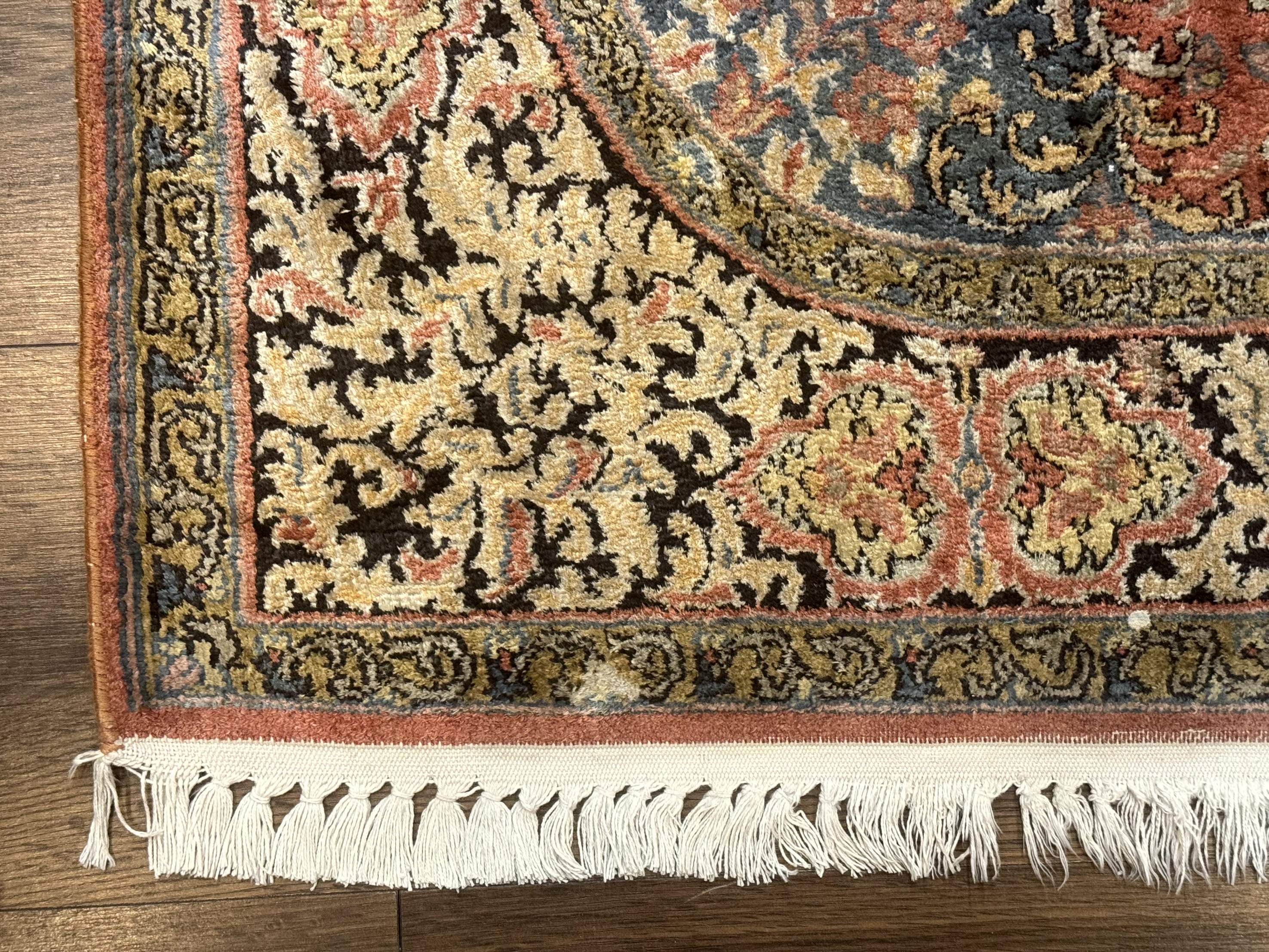 Indian Kashmiri Silk Rug 3x5, Fine 260 KPSI, Hand Knotted - Jewel Rugs