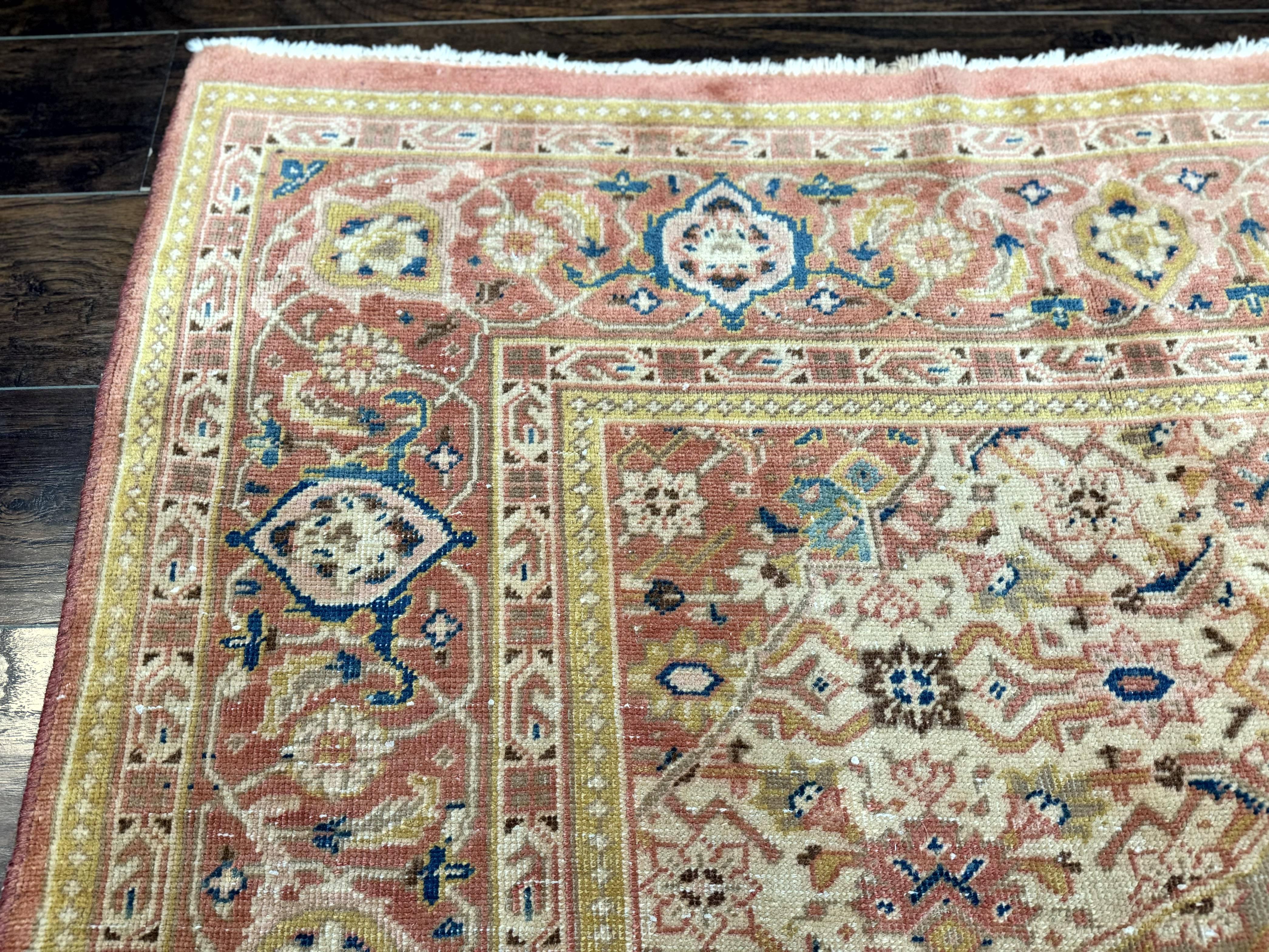 Antique Persian Tabriz Khoy Rug 8x10, Handmade Wool Carpet, Light Green Beige, Vintage Rug for Modern Home - Jewel Rugs