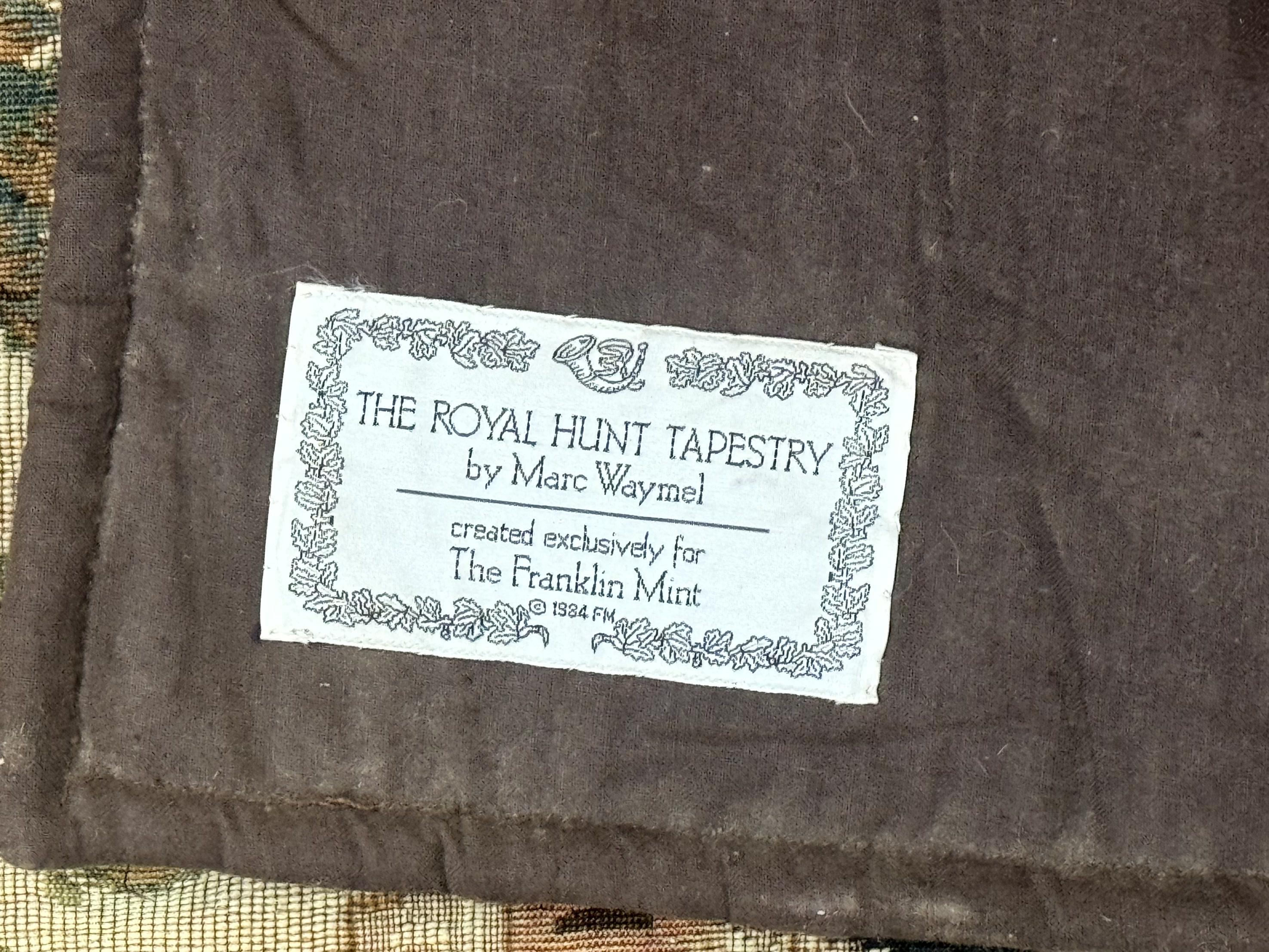 Vintage French Tapestry 4x5, The Royal Hunt Tapestry by Marc Waymel, Needlepoint Petitepoint Tapestry - Jewel Rugs