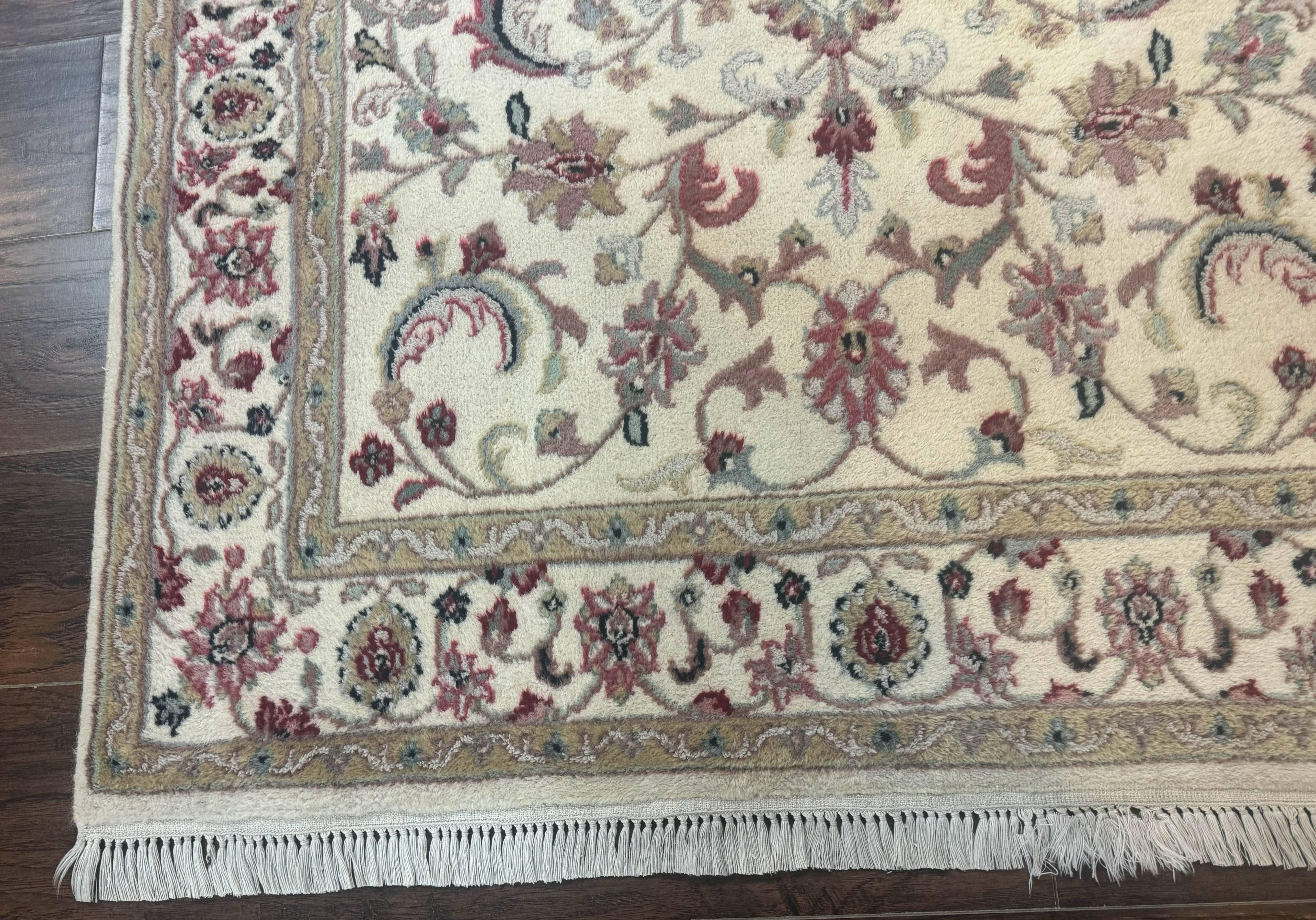 Indo Persian Rug 4x6, Floral Design, Wool Handmade Area Rug - Jewel Rugs