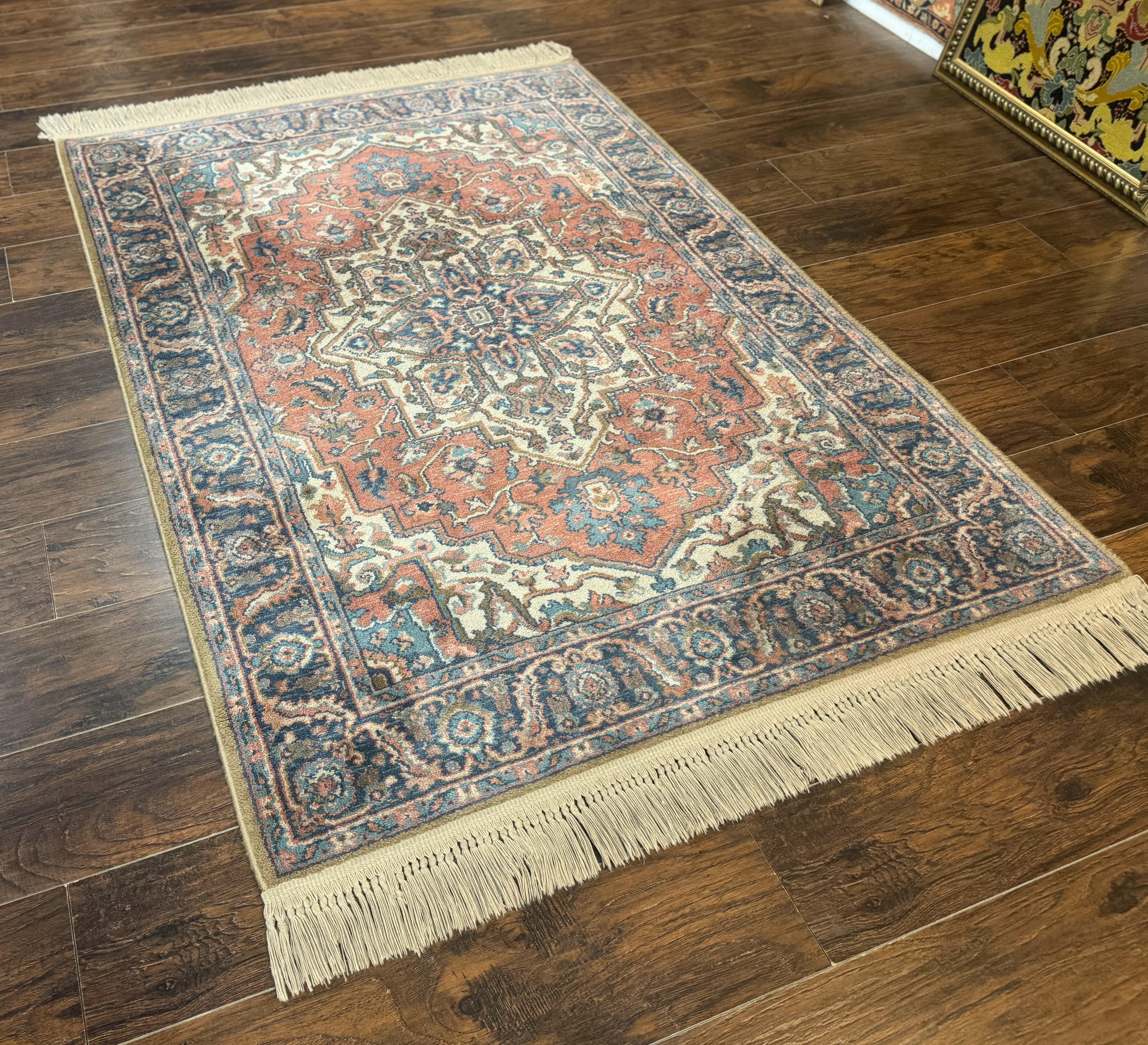 Karastan Rug 4x6, Vintage Karastan #744 Antique Serapi Pattern, Wool Pile, Original 700 Series Karastan Carpet - Jewel Rugs