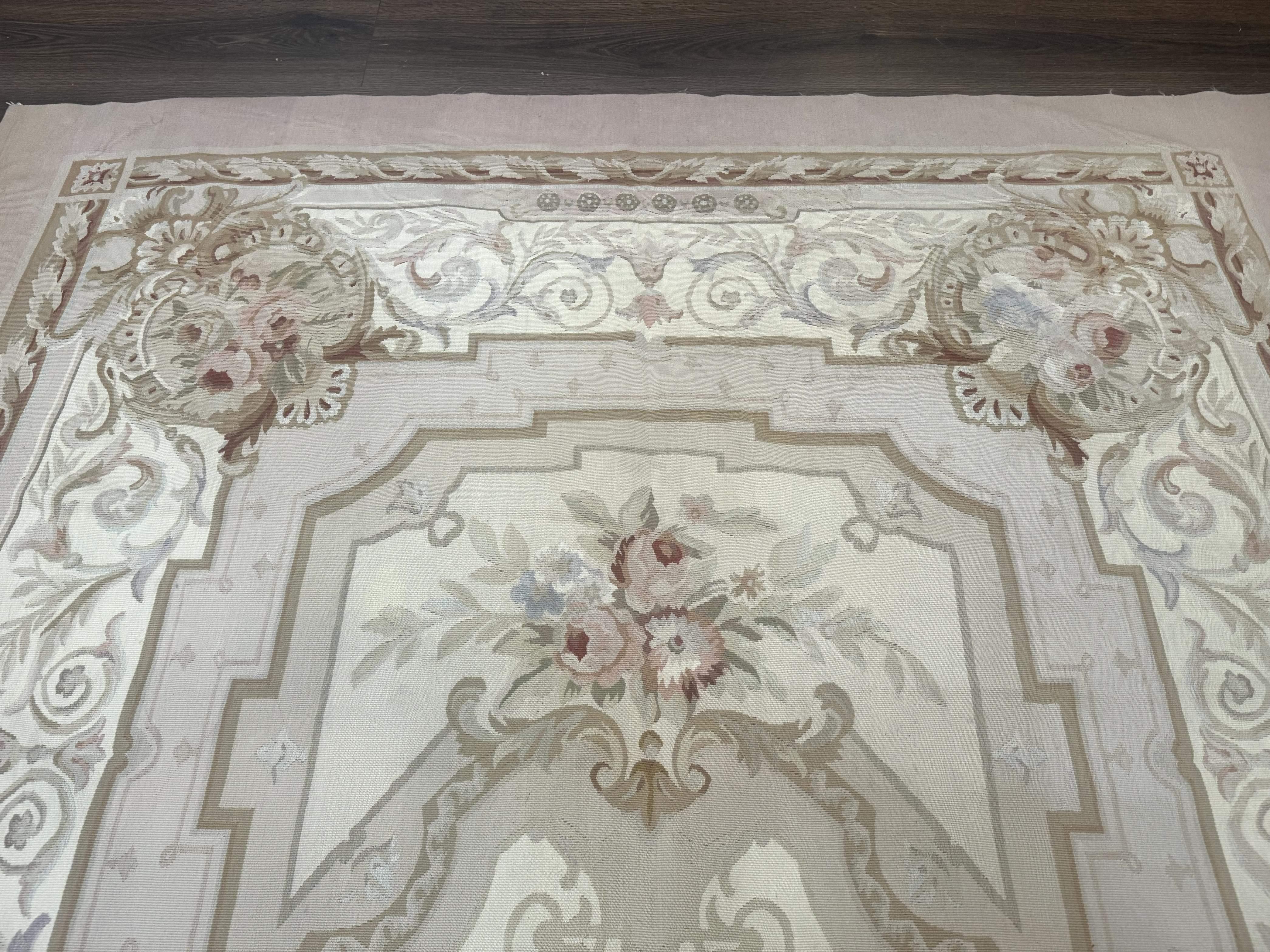 Aubusson Rug 6x9, Elegant, Flatweave, French European Design - Jewel Rugs