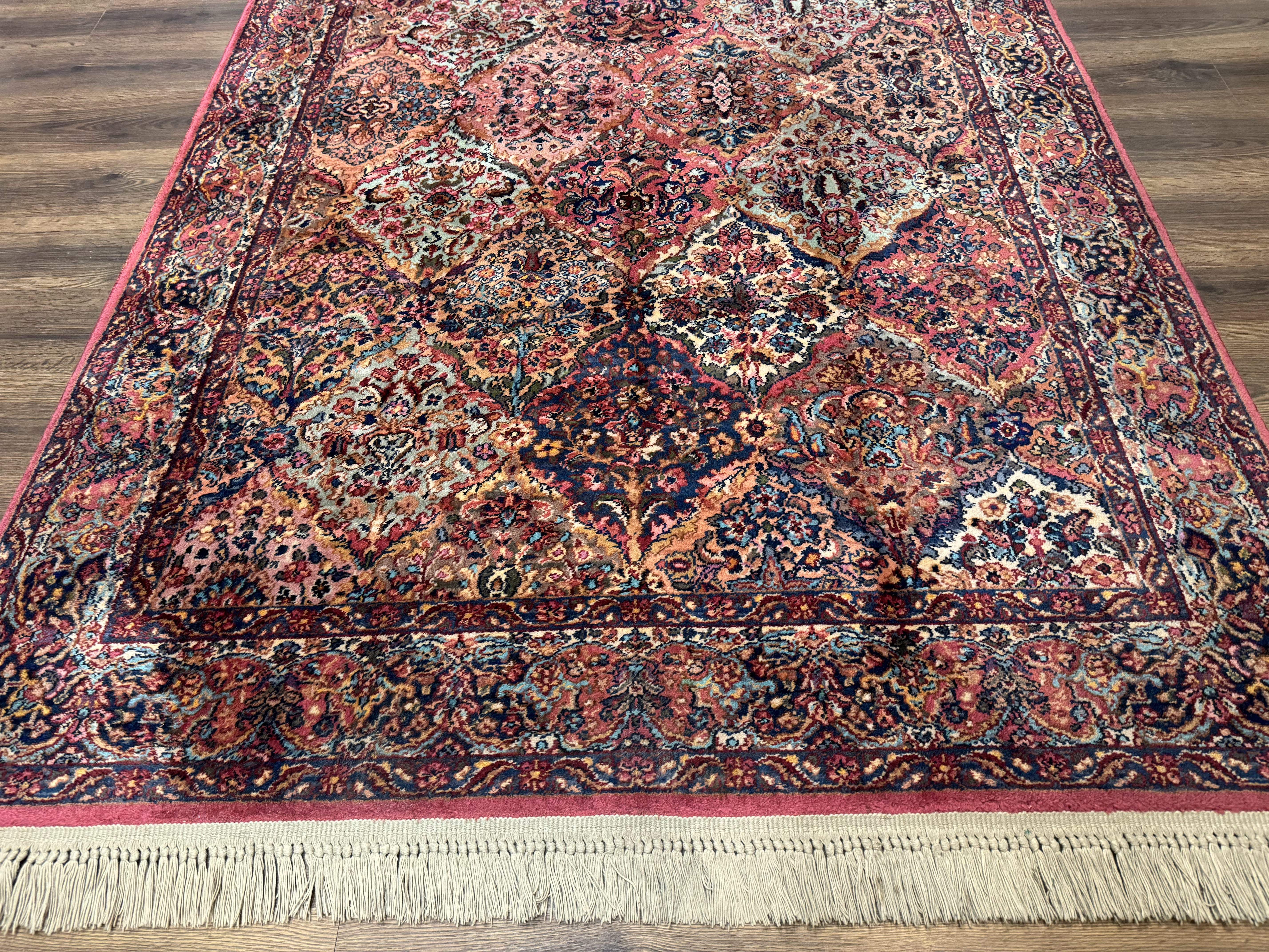 5.9 x 9 Karastan Rug Multicolor Panel Kirman #717, Original 700 Series, Wool - Jewel Rugs