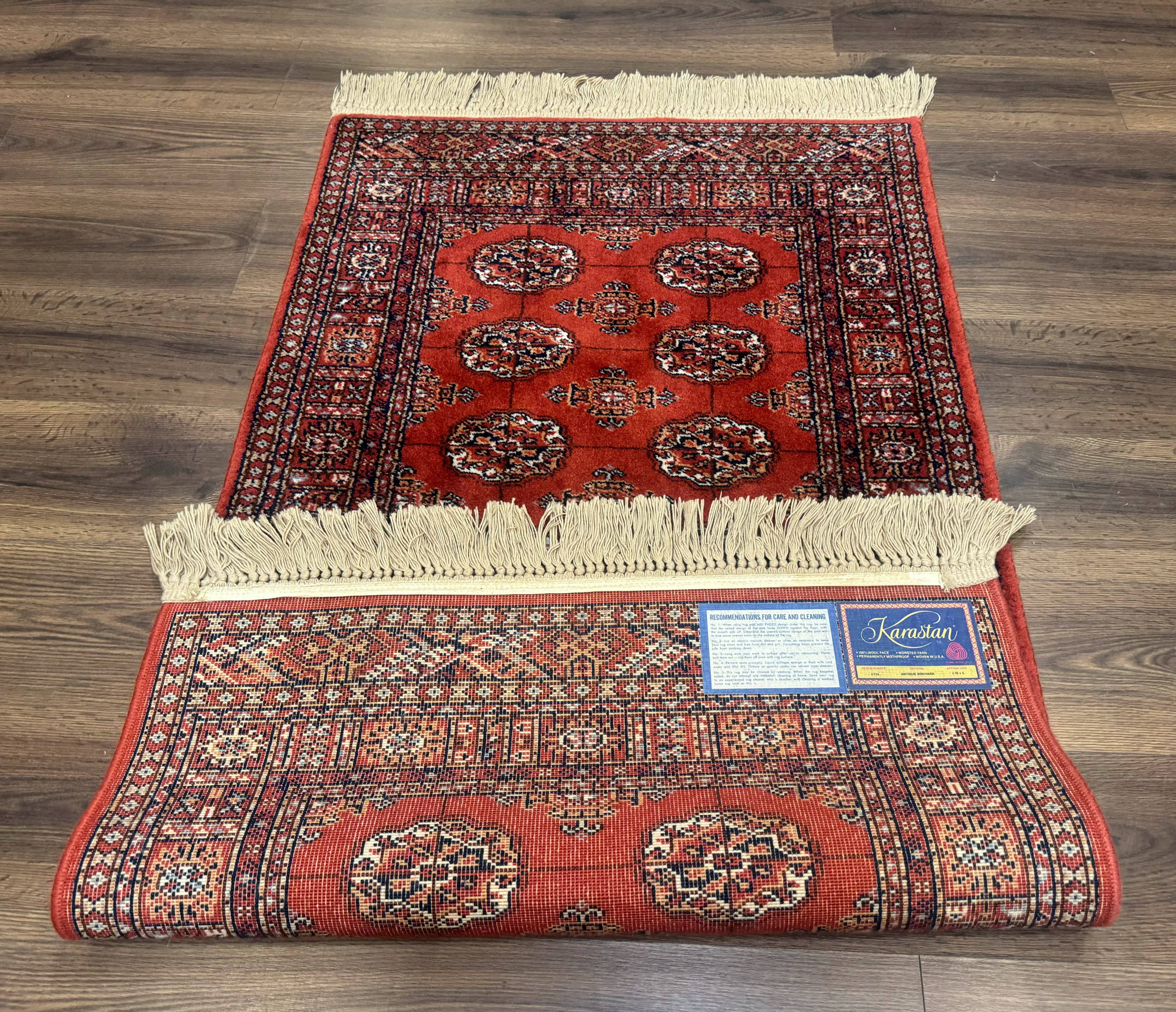 Karastan Rug 3x5, Antique Bokhara #734, Rare, Wool Pile Discontinued Karastan, Original 700 Series - Jewel Rugs