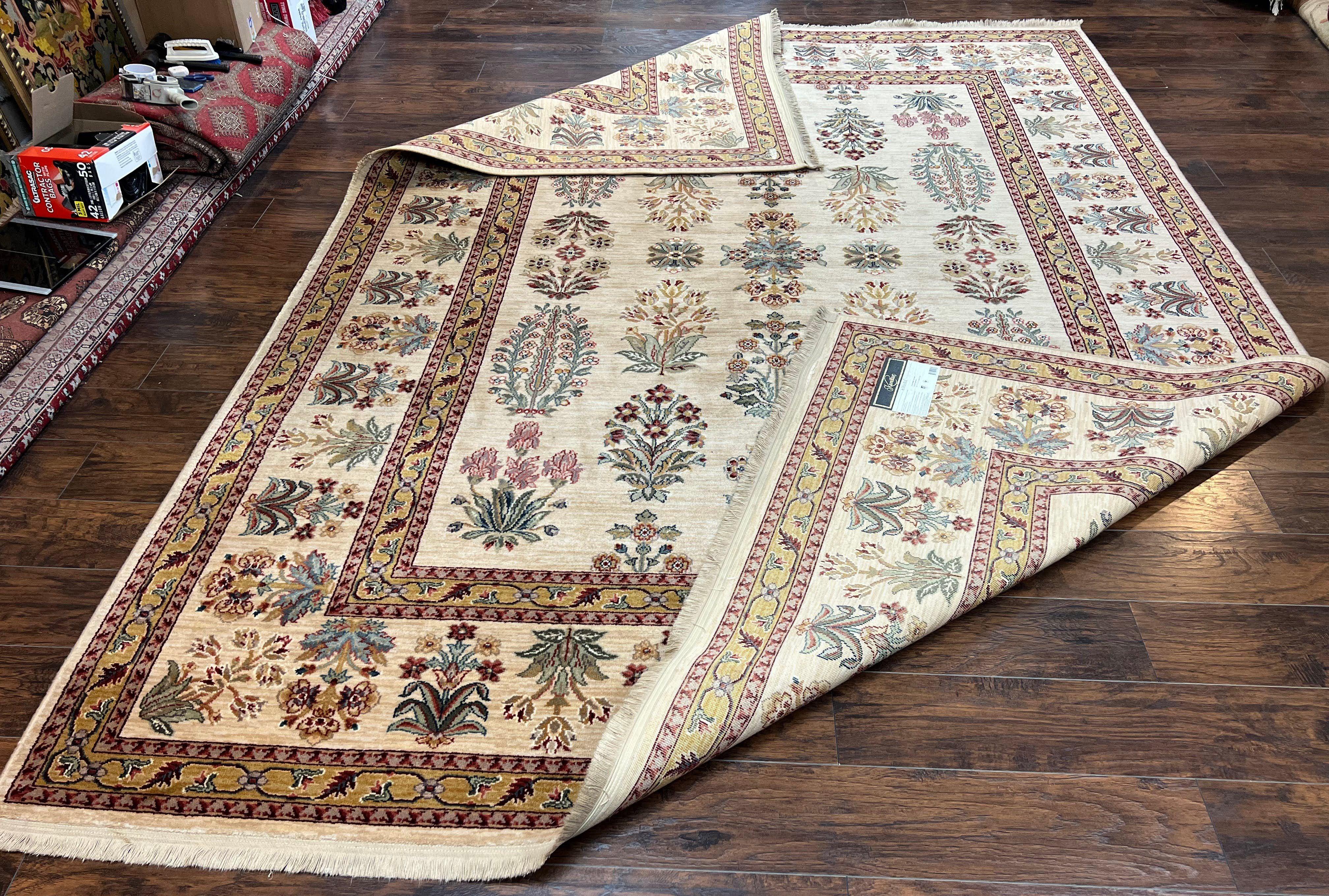 Karastan Rug 8.8 x 12, Ashara Amritsar #549, Oatmeal Color, Wool Pile Karastan Carpet, Discontinued Karastan Area Rug, Decorative - Jewel Rugs