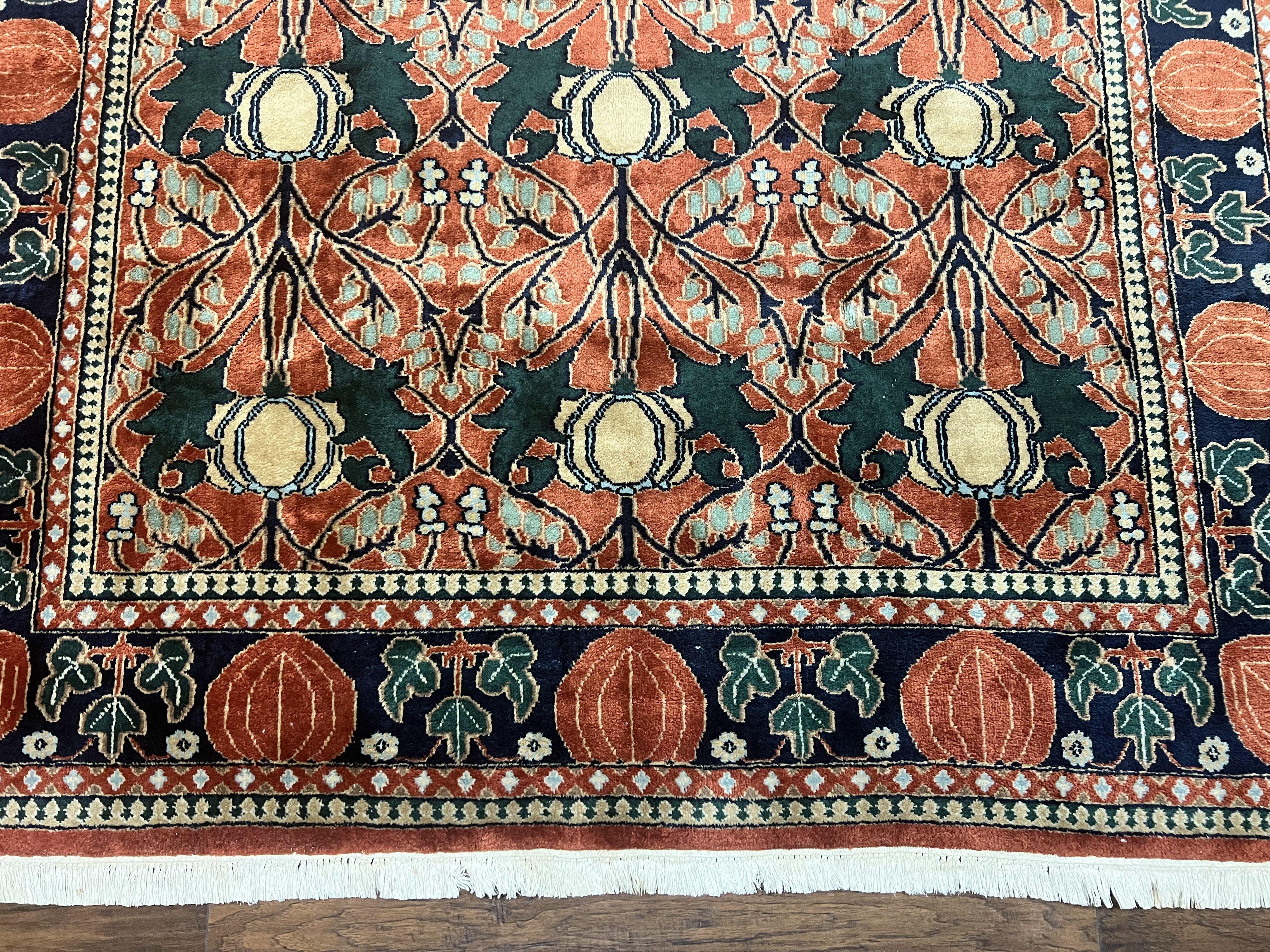 Indo Persian Bidjar Rug 8x10, Red and Black, Handmade Vintage Wool Carpet - Jewel Rugs