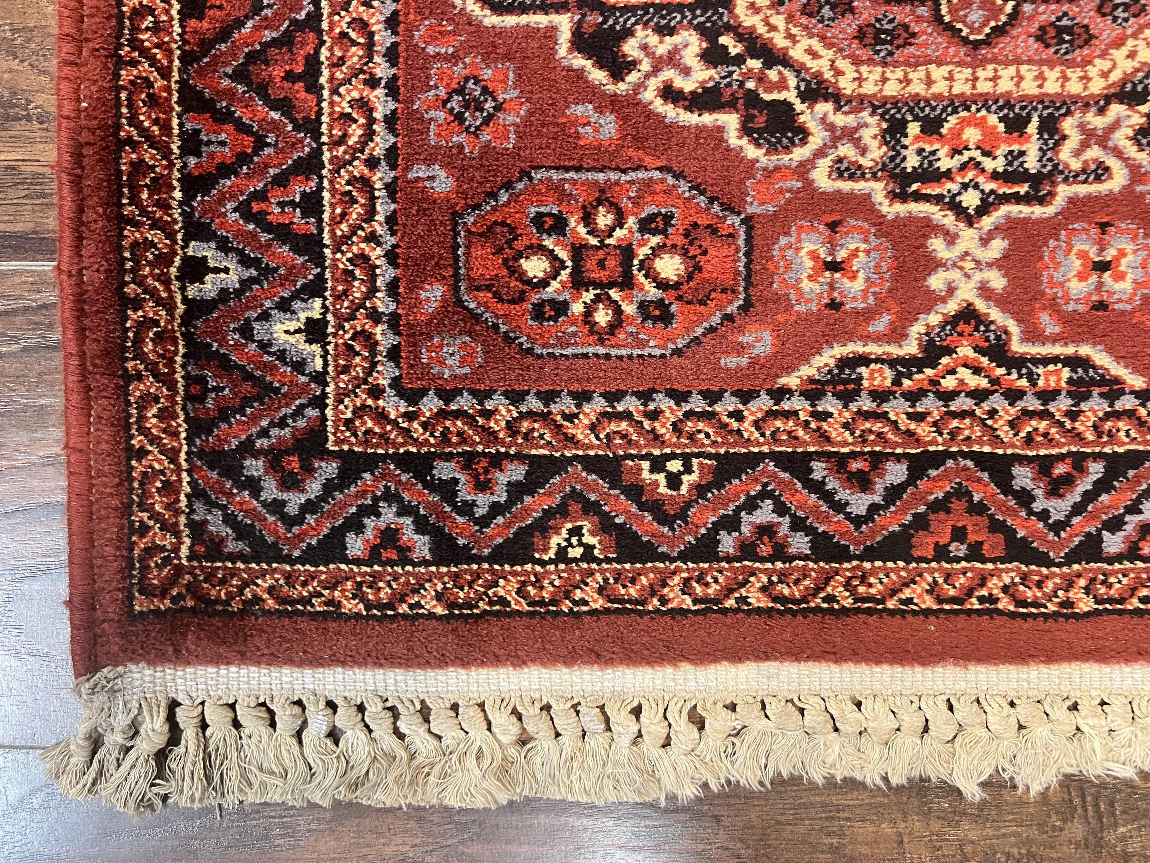 Belgium Power Loomed Runner Rug 2x9, Vintage Wool Rug for Hallway 2 x 9 ft, Red, Caucasian Persian Design, 9ft Runner - Jewel Rugs