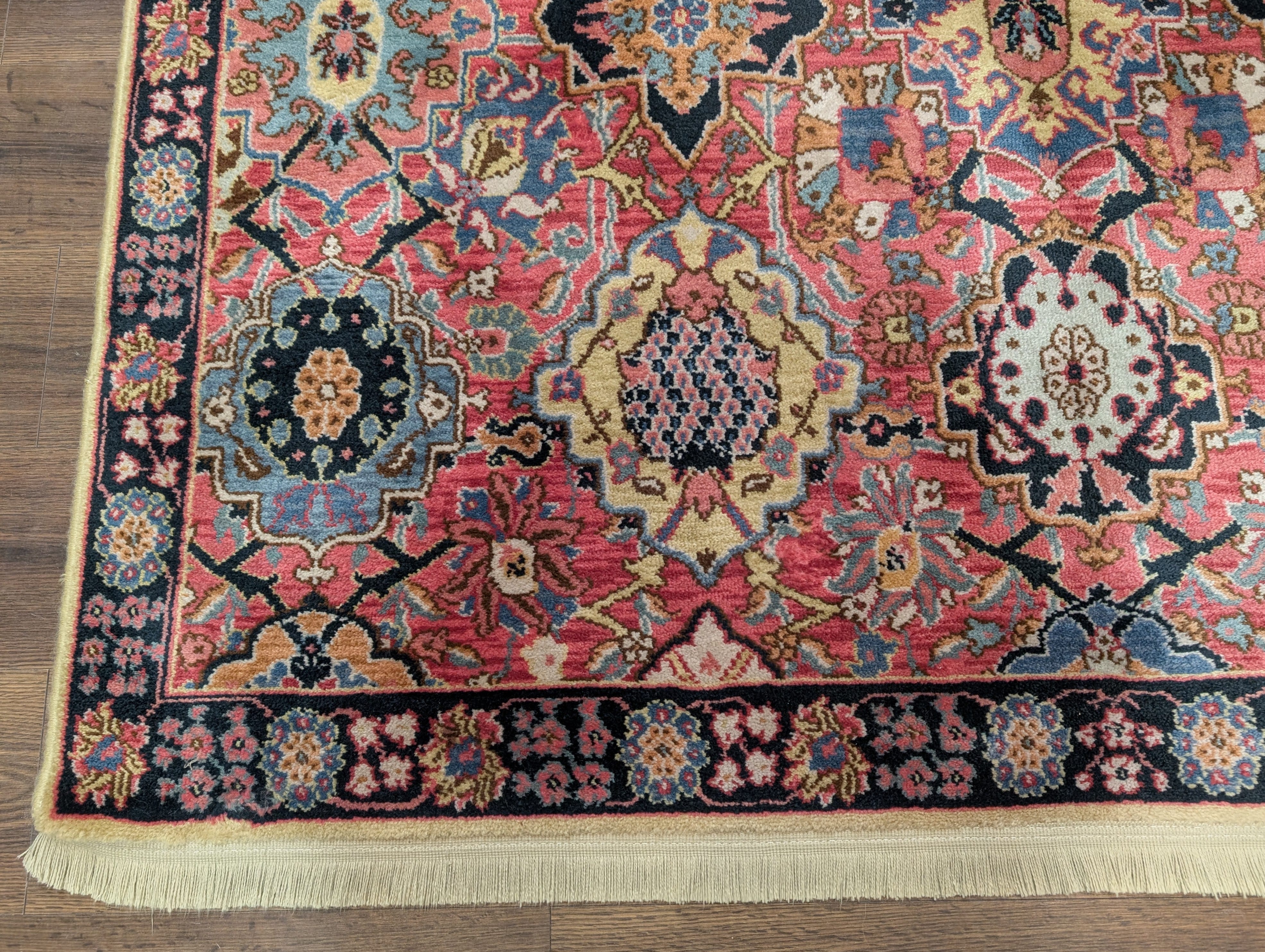 Karastan Rug 5.8 x 9 Williamsburg Kirman Vase #557, Vintage Discontinued Wool Karastan Area Rug - Jewel Rugs