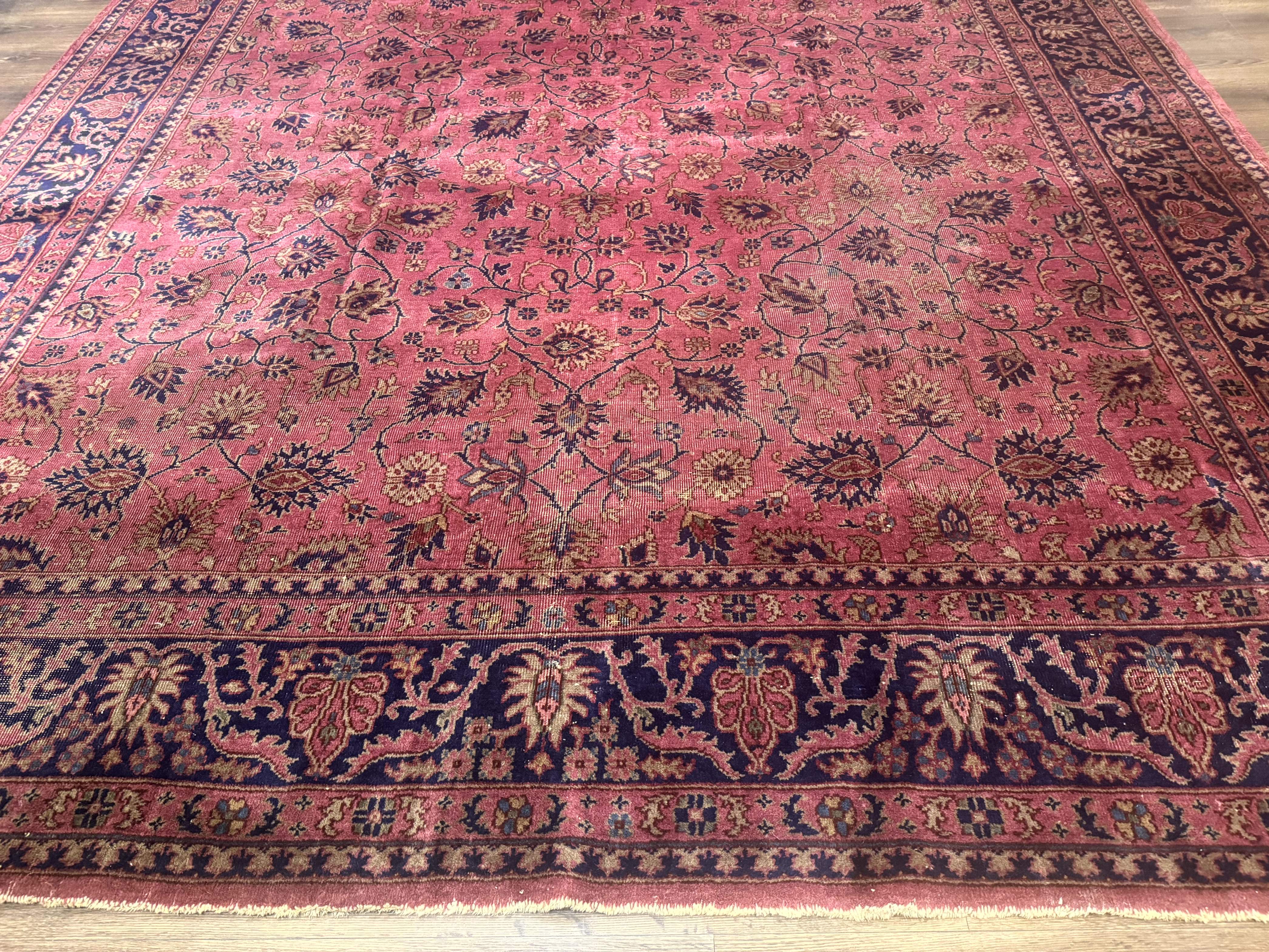 Turkish Sparta Rug 10x16 – Red Hand-Knotted Wool Antique Carpet - Jewel Rugs