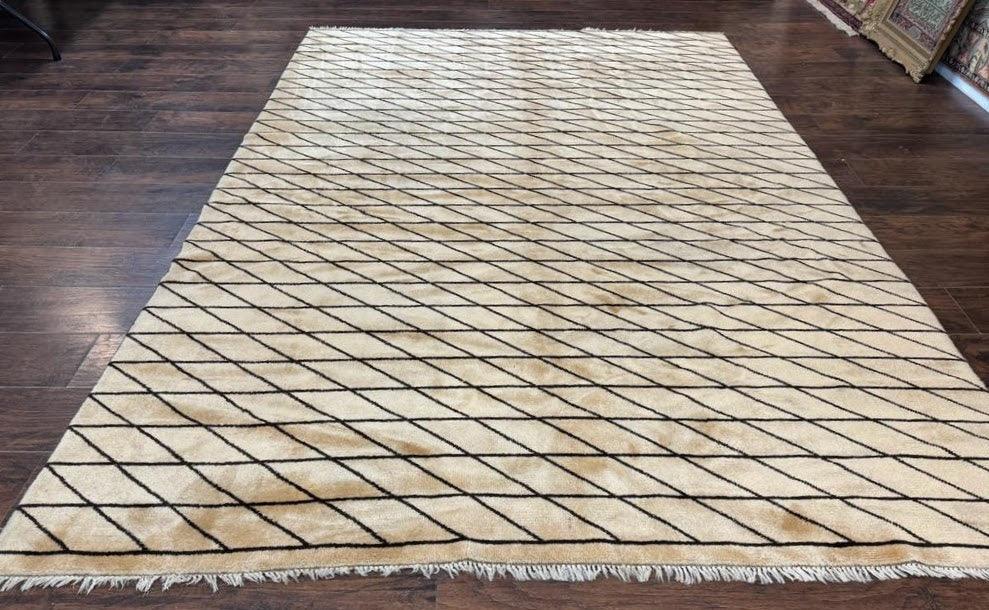 German Rug 7x10, Vintage Handmade Carpet, Contemporary - Jewel Rugs