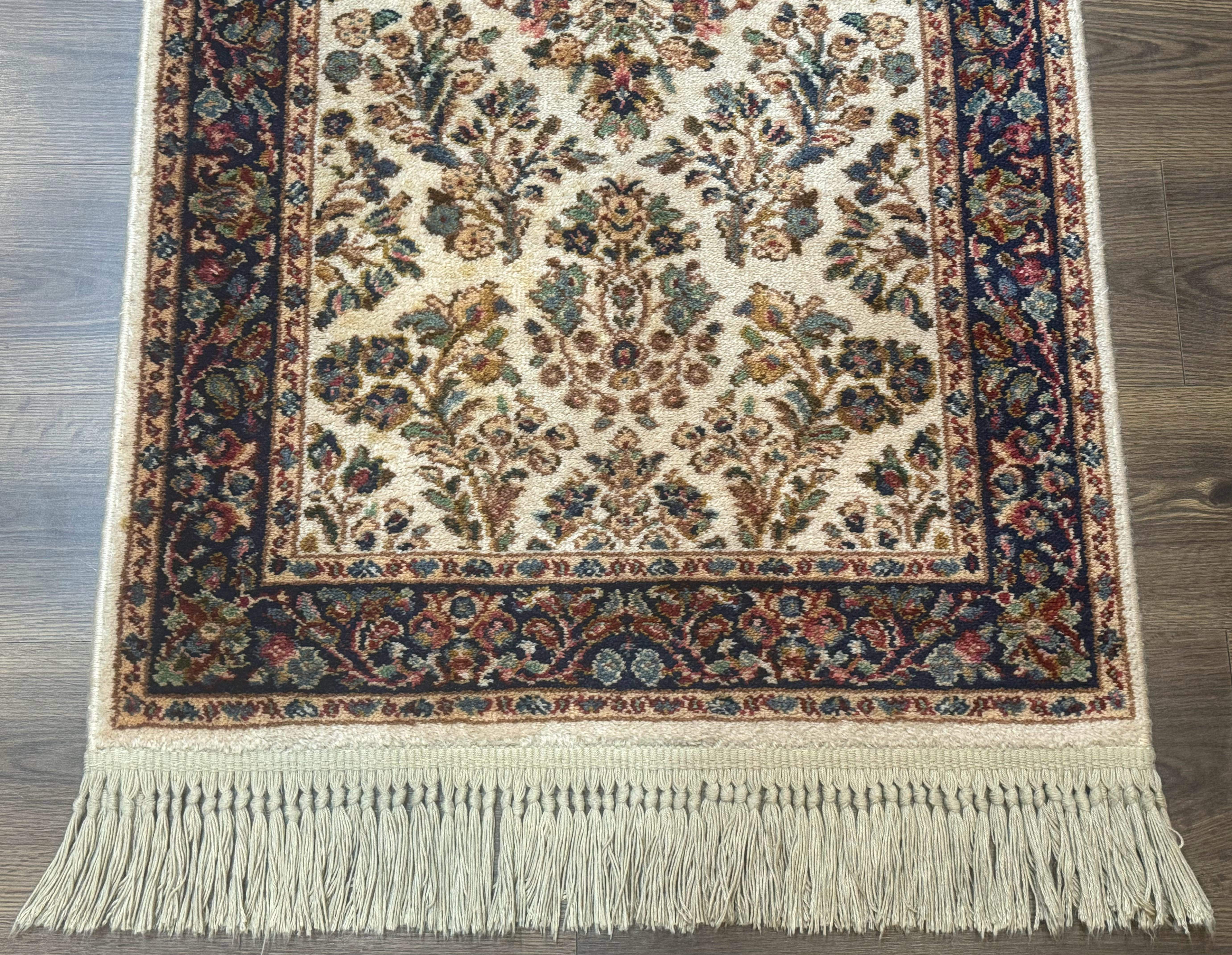 Karastan Rug 2x4, Ivory Sarouk #760, Vintage Wool Small Karastan Carpet, Original 700 Series, Discontinued - Jewel Rugs