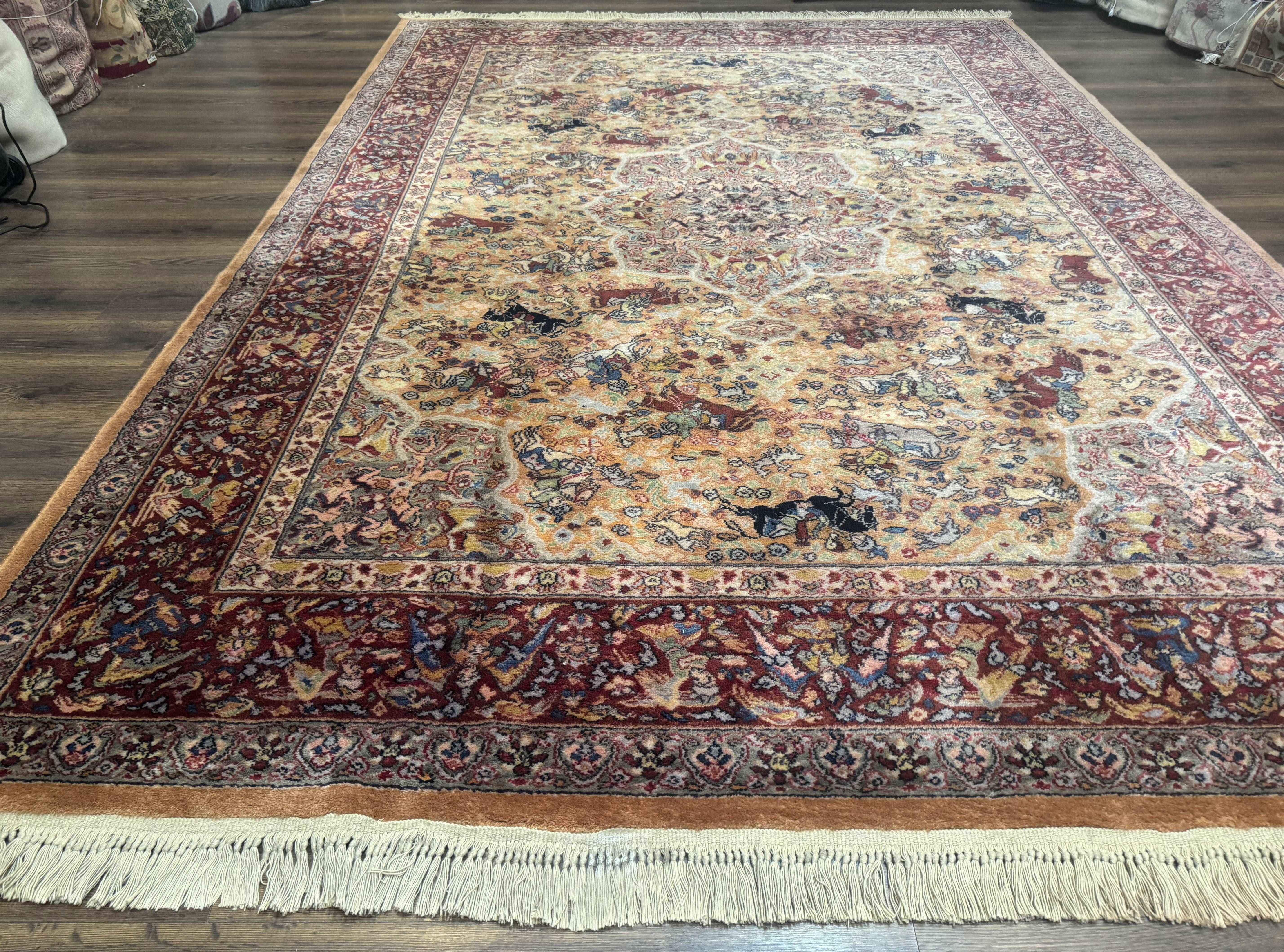 Karastan Rug 8.8 x 12 Persian Hunting #723, Wool Pile, Original 700 Series - Jewel Rugs