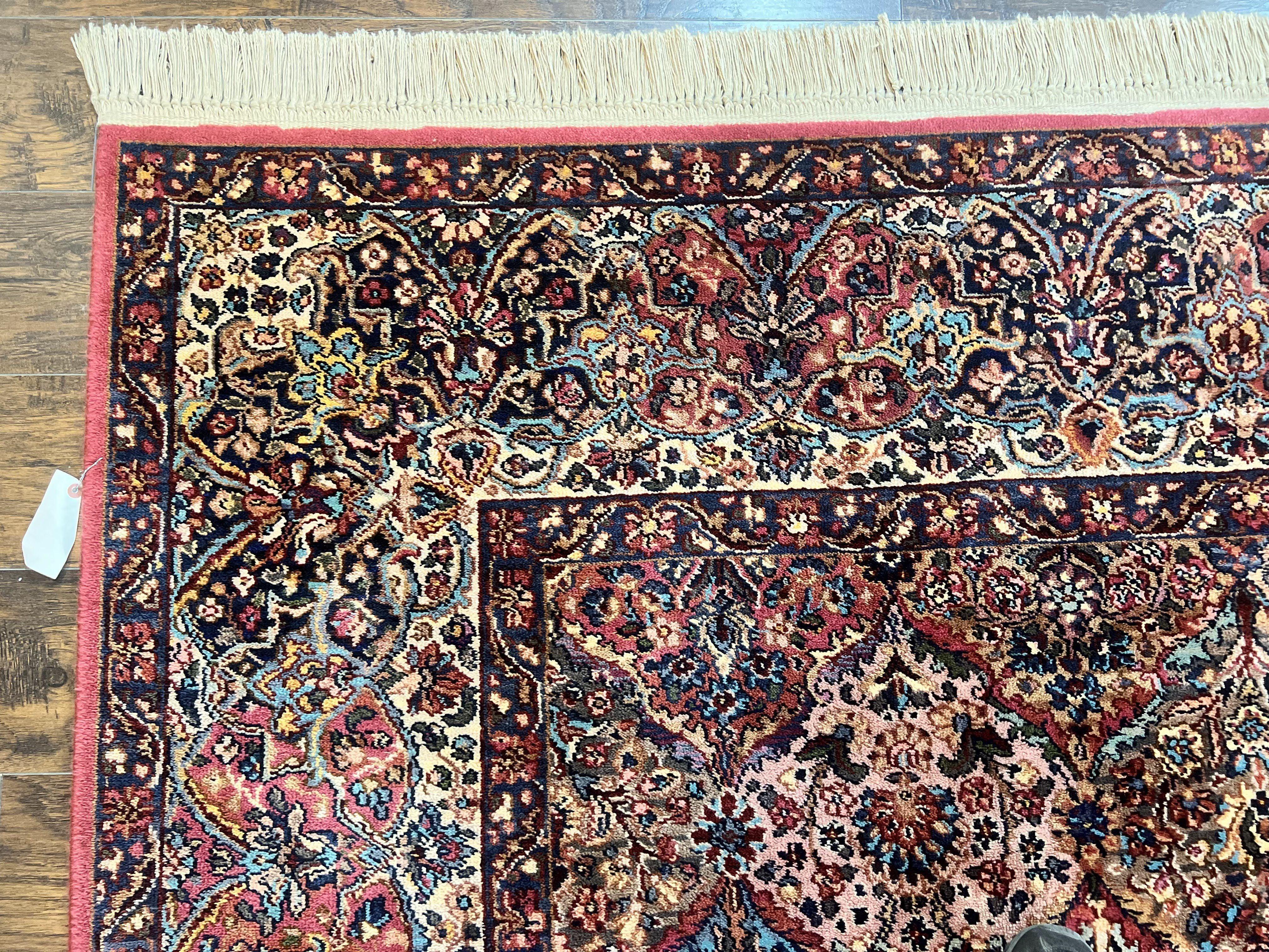 Karastan Multicolor Panel Kirman Rug #717, Wool Karastan Rug 8' 8" x 12', Vintage Multipanel Kirman, Original Karastan Collection 700 Series - Jewel Rugs