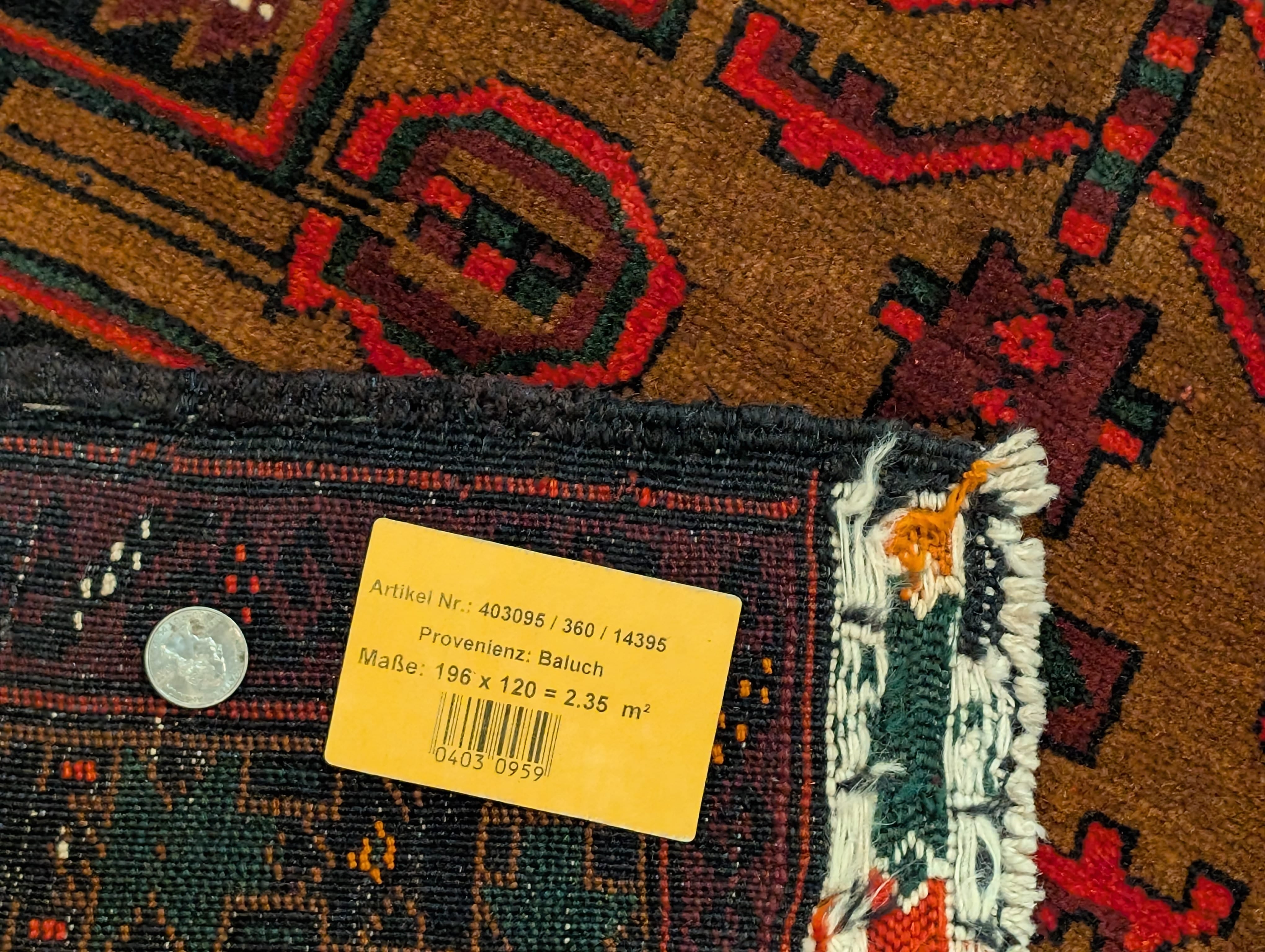 Afghan Baluch Rug 4x6, Tribal, Geometric, Unique Colors, Triple Medallions, Wool, New - Jewel Rugs