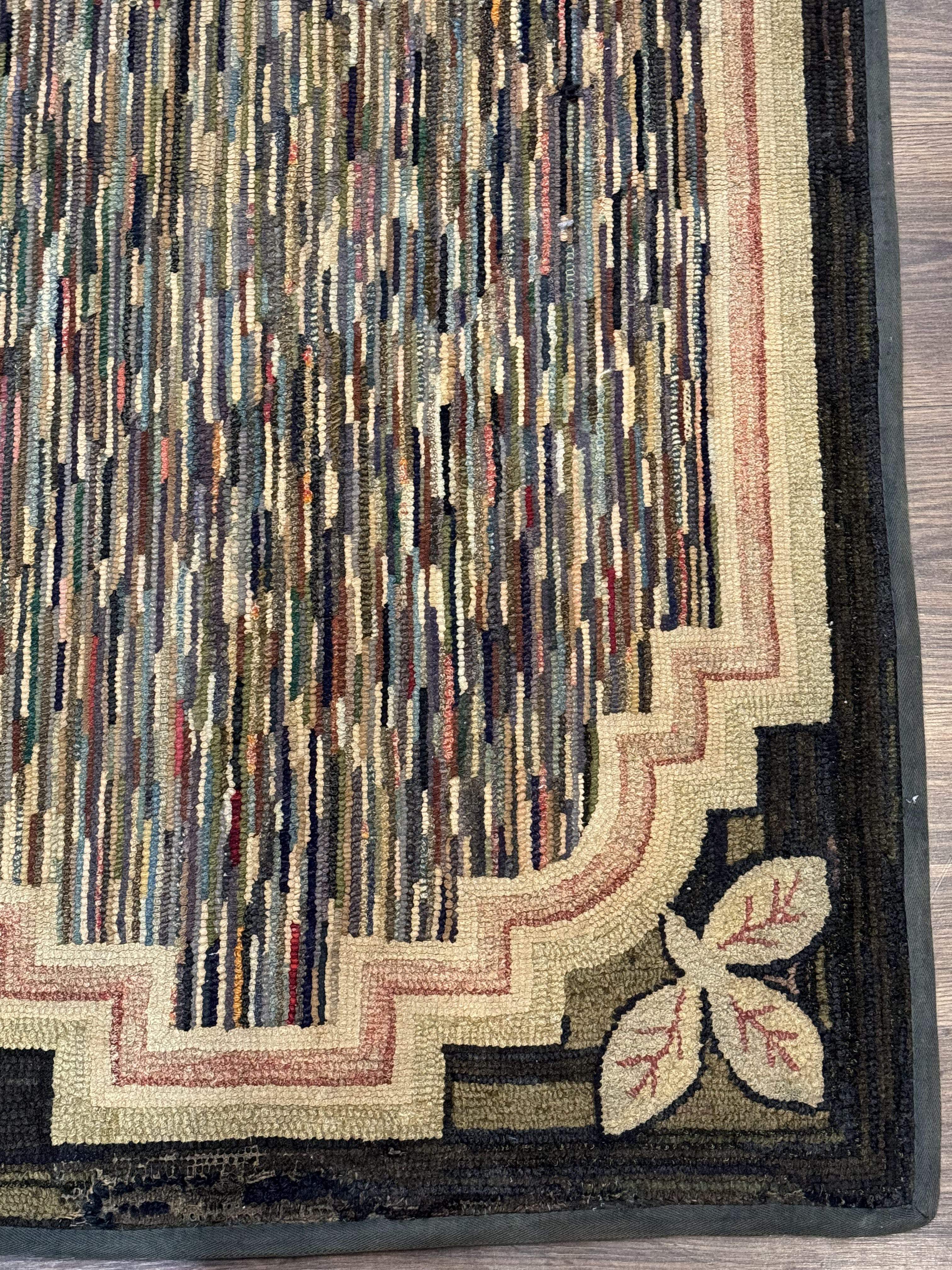 Vintage American Hooked Rug 3x5, Antique Hook Rug - Jewel Rugs