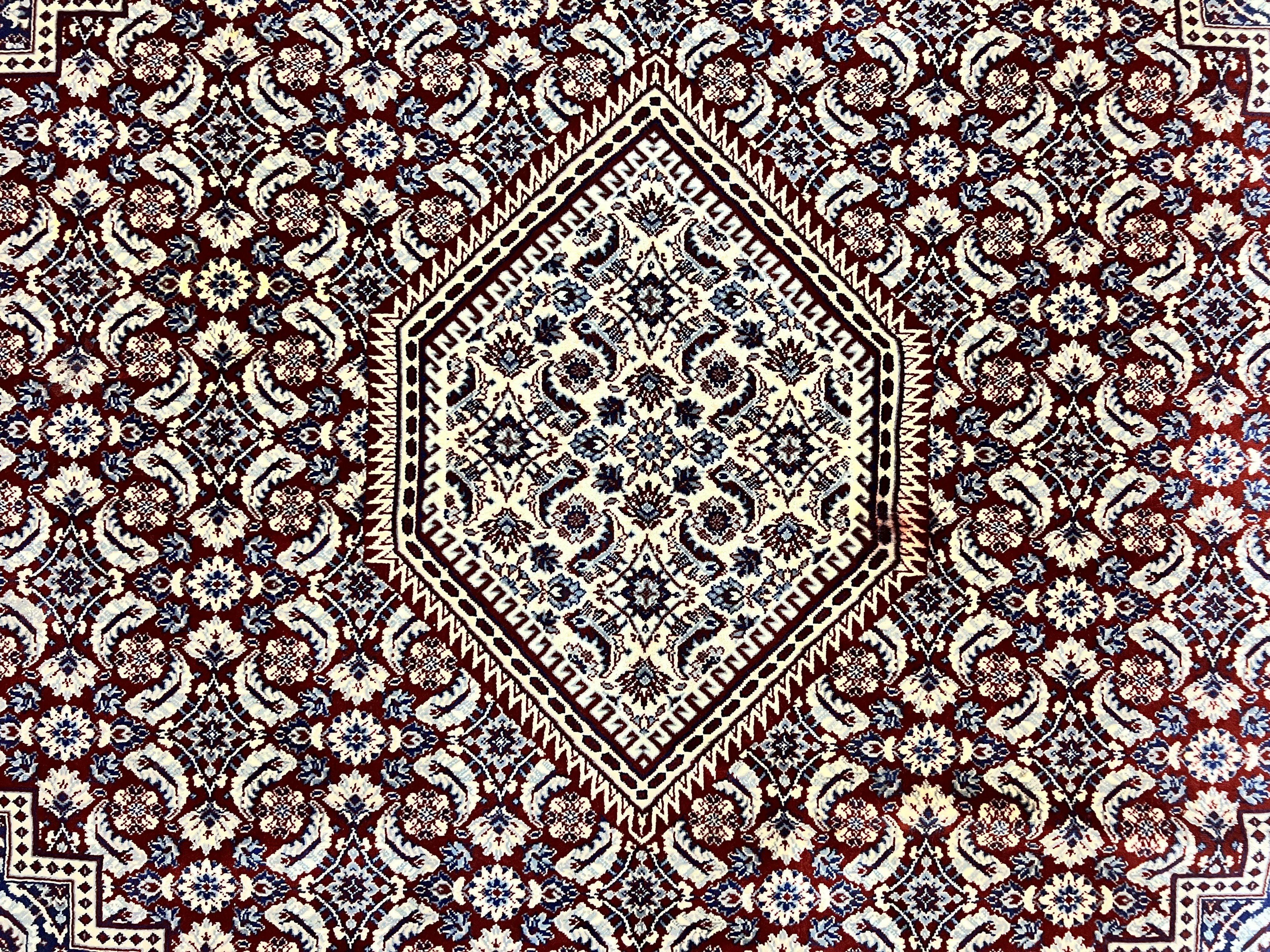 Karastan Rug 8x10, Kara Shah Red Bidjar, Belgium Power Loomed Rug, Wool Pile Karastan Rug, Vintage - Jewel Rugs