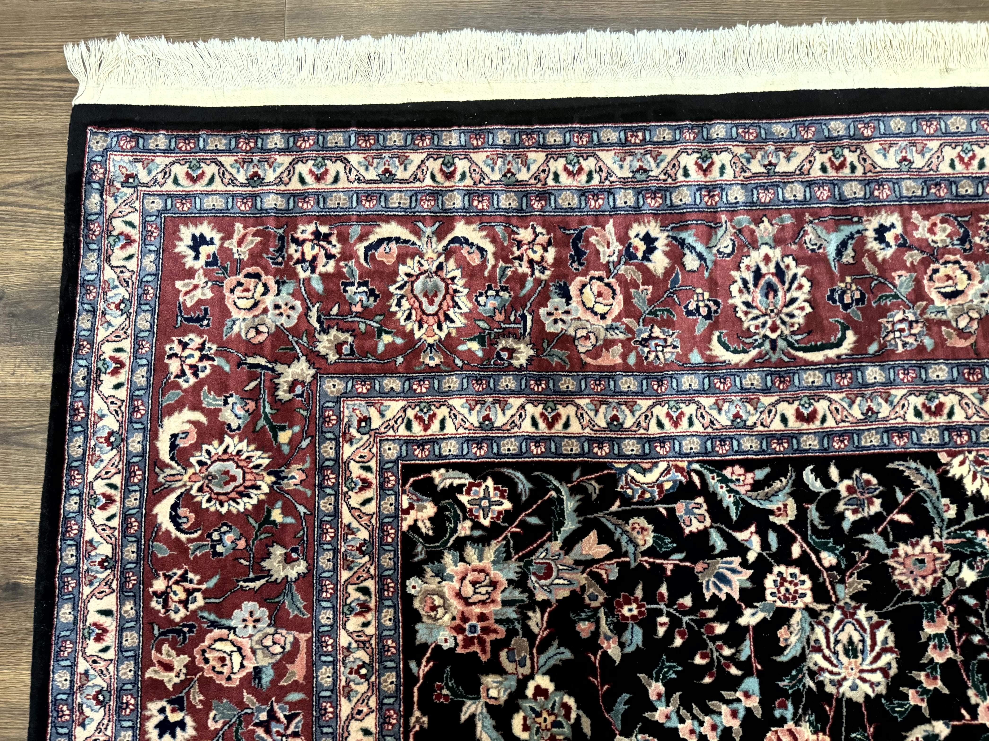 Large Sino Persian Rug 10x15, Floral Allover, Hand Knotted Wool Carpet, Fine - Jewel Rugs
