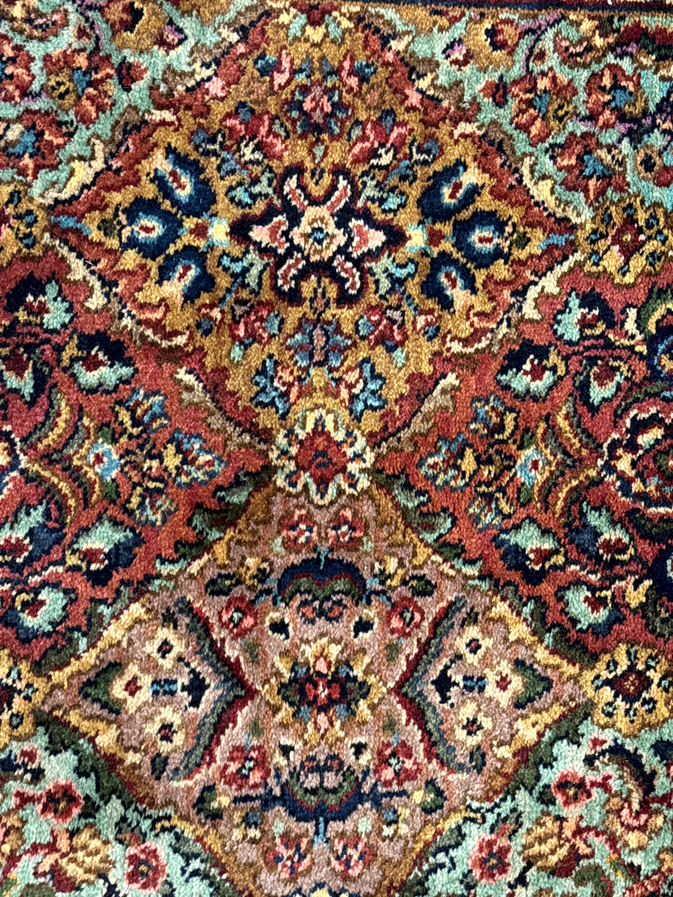 Karastan Rug 3x5 Multicolor Panel Kirman #717, Original 700 Series, Wool Pile, Discontinued - Jewel Rugs