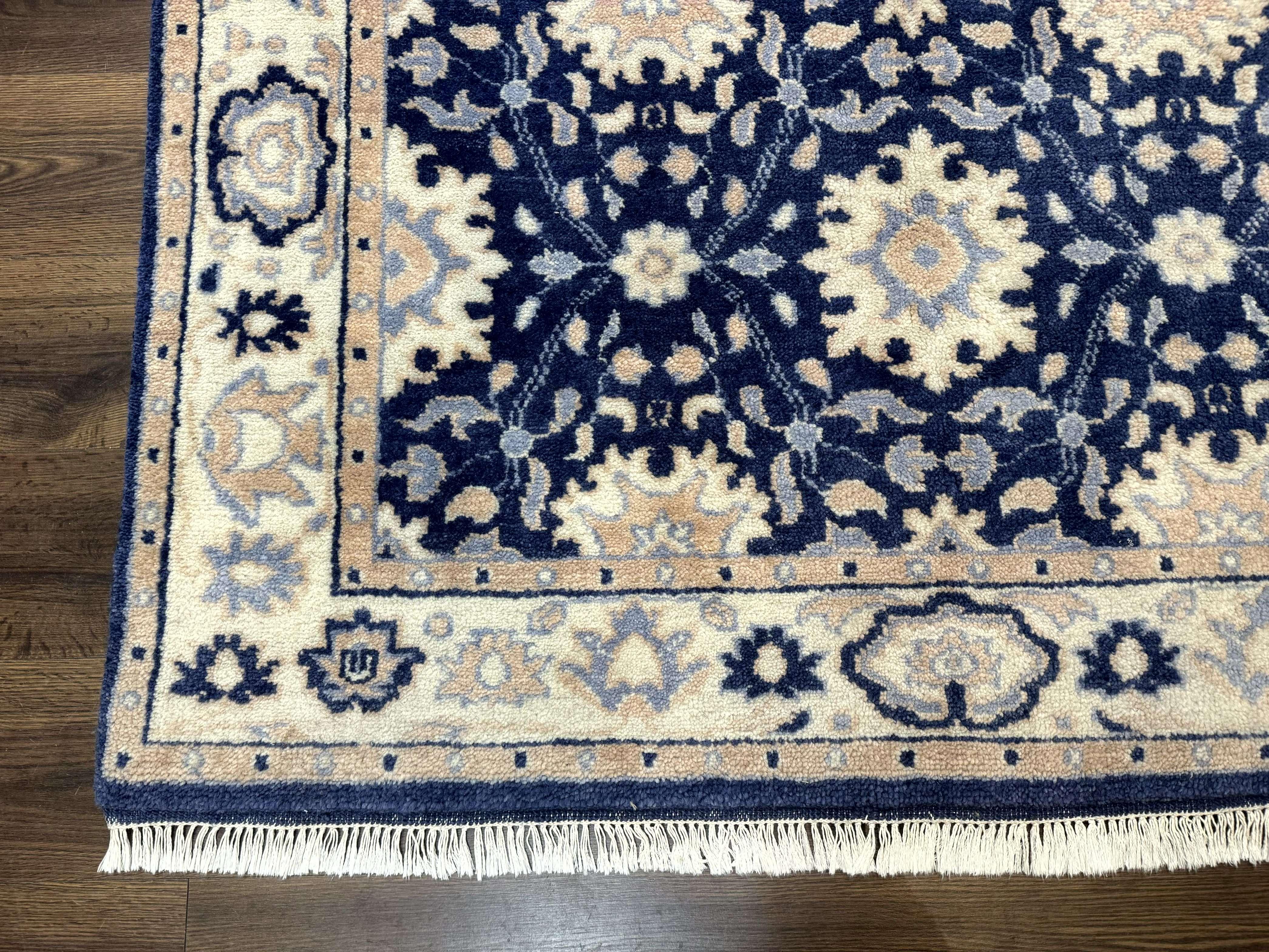 Blue and Beige Indian Rug, Indo Persian Carpet - Jewel Rugs