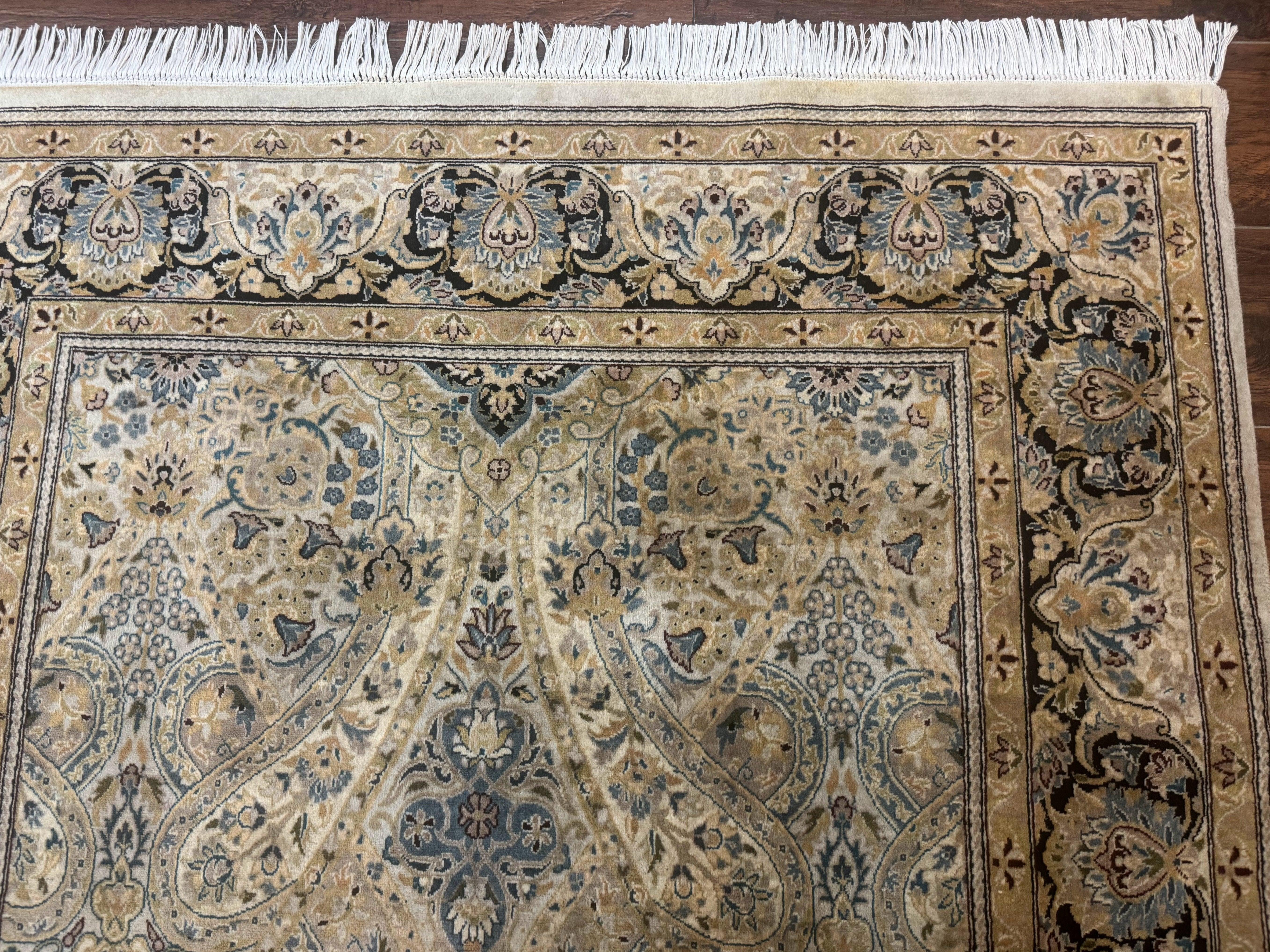 Wool Pak Persian Rug 5x7, Floral, Cream Color, Fine 290 KPSI - Jewel Rugs