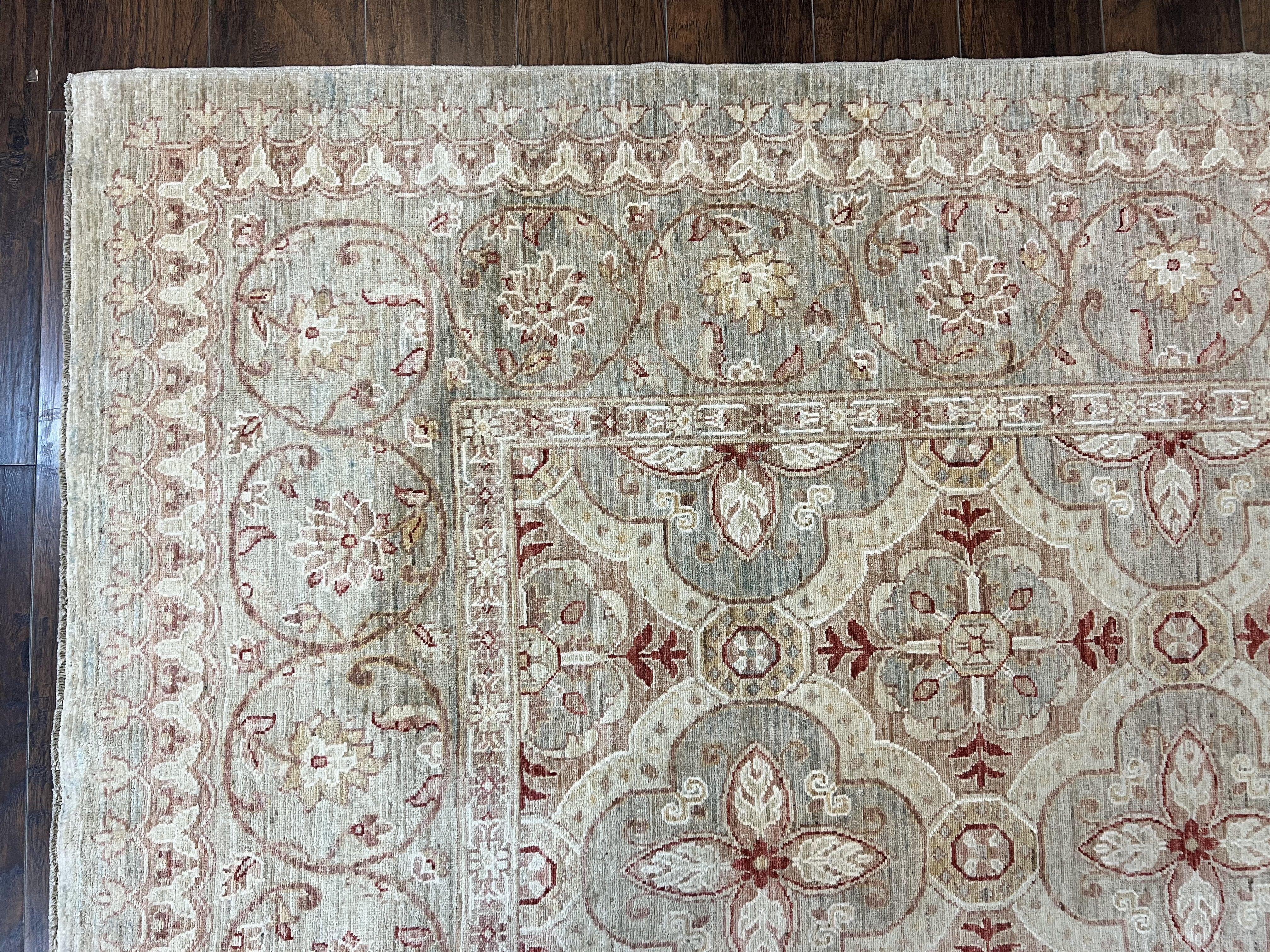 Turkish Oushak Rug 10x14, Neutral Colors Large Room Sized Handmade Wool Area Rug, Farmhouse Rug, Hand Knotted Oushak 10 x 14 ft, Gray Taupe - Jewel Rugs