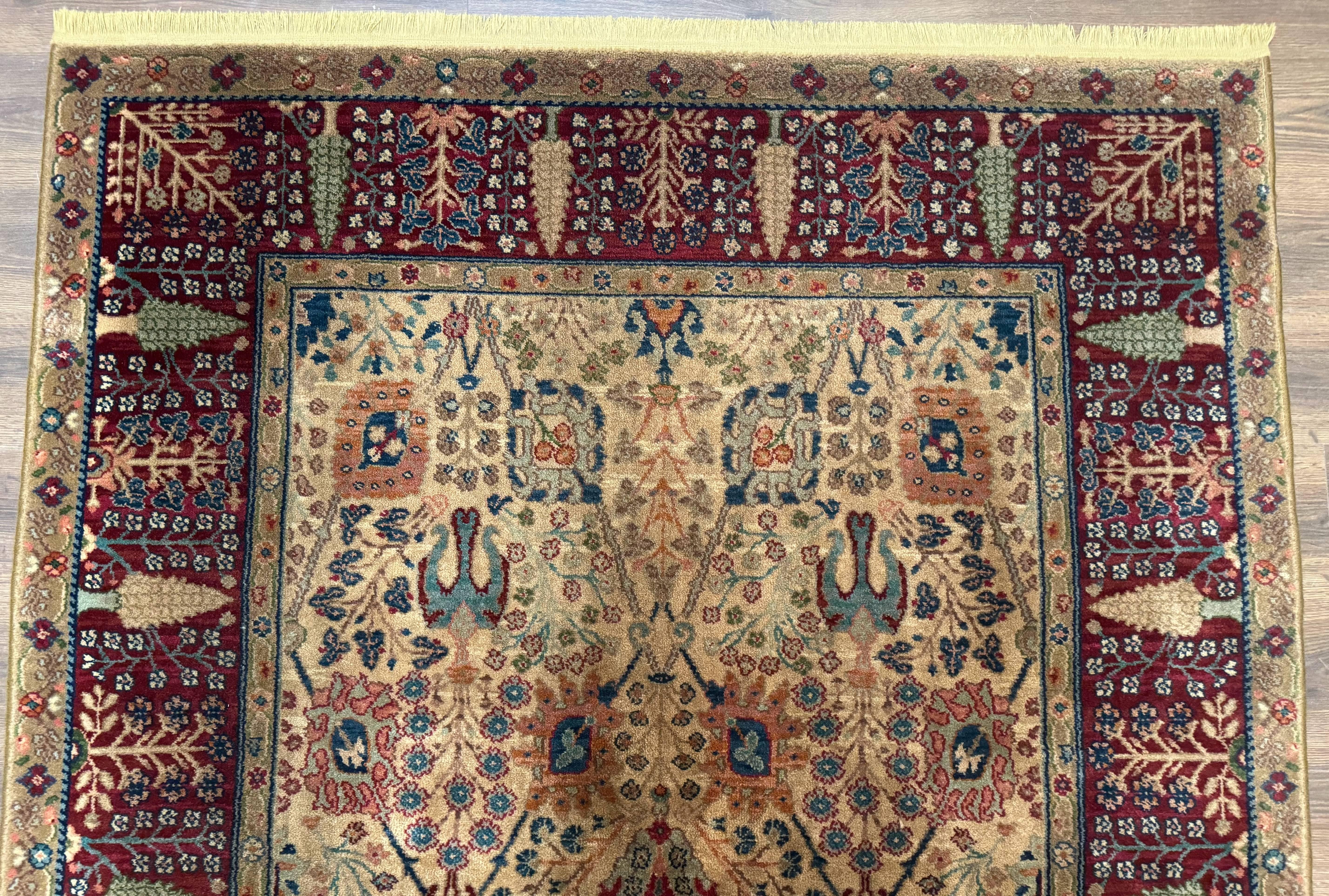 Karastan Rug 5.9 x 9 Samovar Teawash #900-901 Persian Vase Pattern, Wool Karastan Carpet, Traditional Area Rug, Allover Pattern Vintage Rug - Jewel Rugs