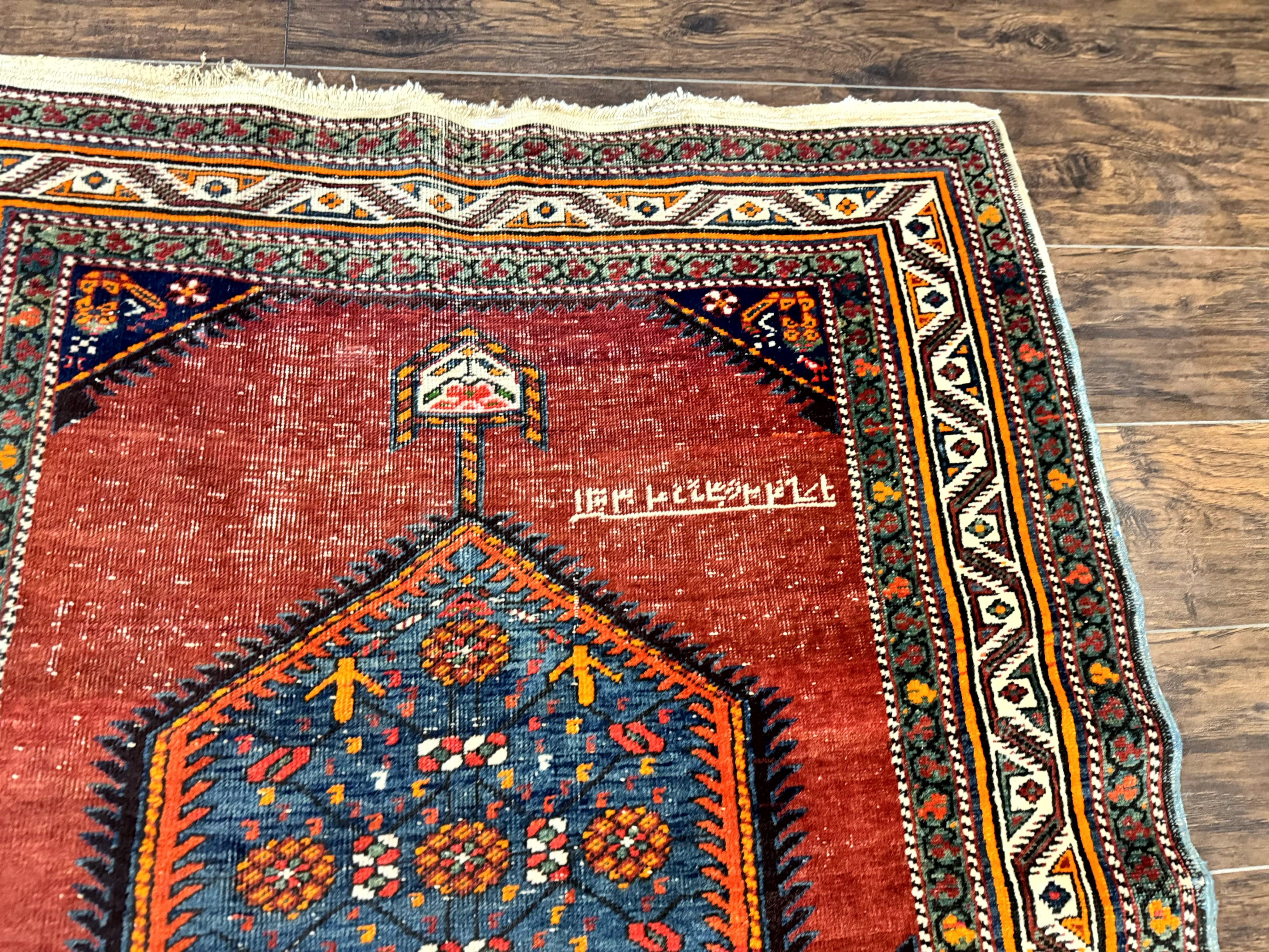 Antique Persian Sarab Runner Rug 3.9 x 12, Red, Handmade, Tribal Runner, Wool, Signed - Jewel Rugs