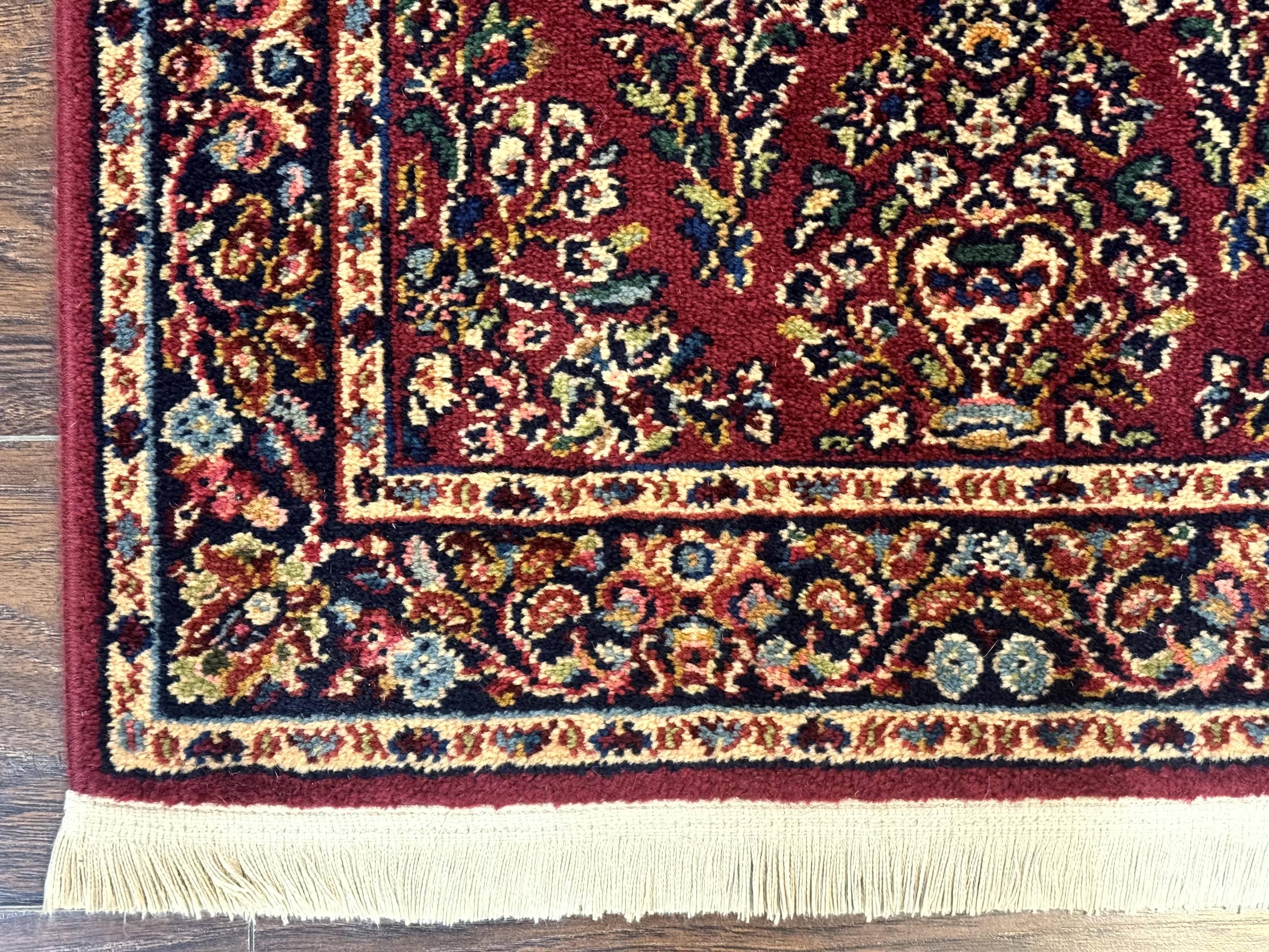 Karastan Runner Rug 2.6 x 8.6, Red Sarouk #785, Original 700 Series, Wool Karastan Runner Rug, Rare - Jewel Rugs