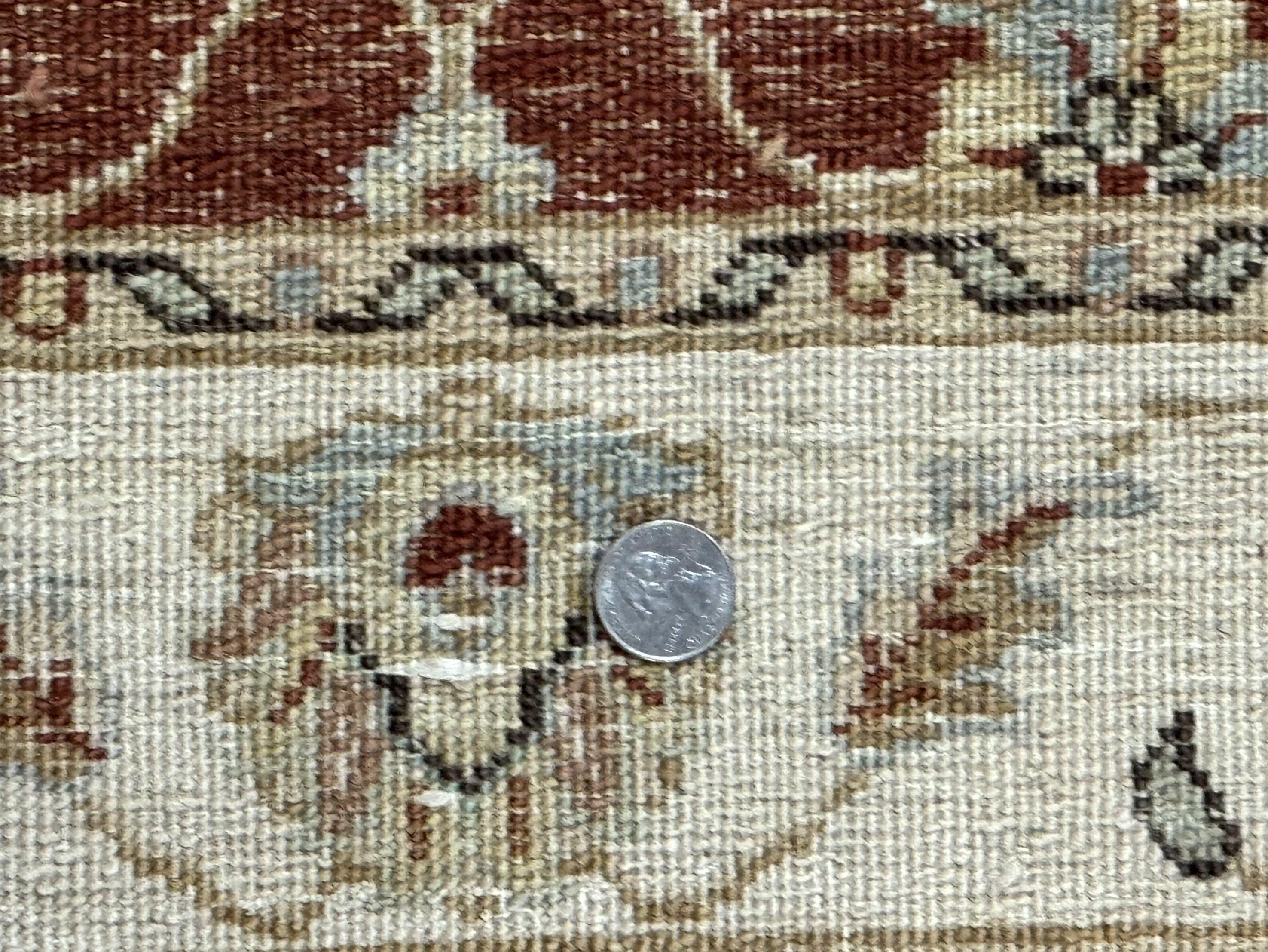 Peshawar Runner Rug 3x10, Pak Persian Runner for Hallway or Kitchen, Tradiitonal 10ft Runner, Wool, Brick Red and Beige - Jewel Rugs