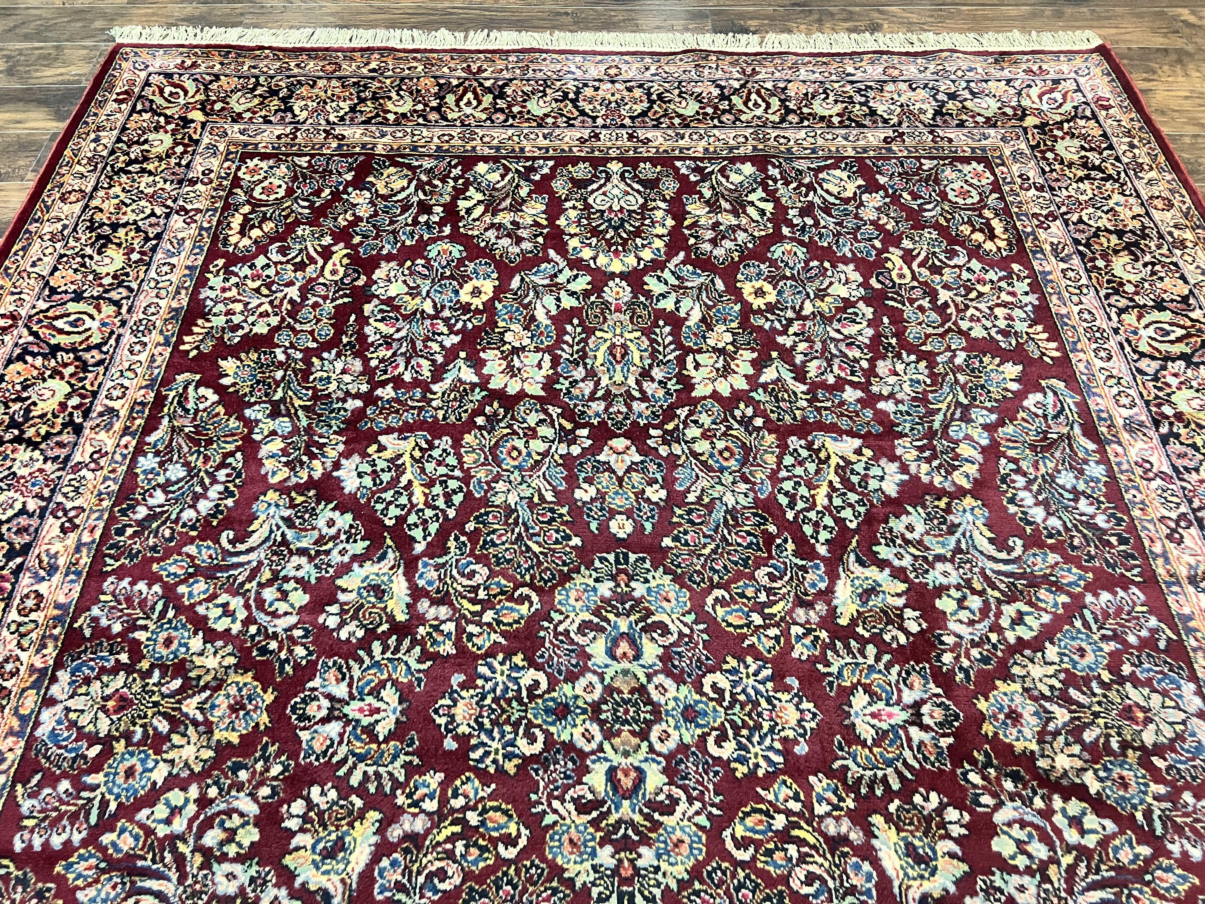 Karastan Rug 9x12 Red Sarouk #785, Wool Karastan Carpet, Discontinued Vintage, Original 700 Series, Karastan Area Rug - Jewel Rugs